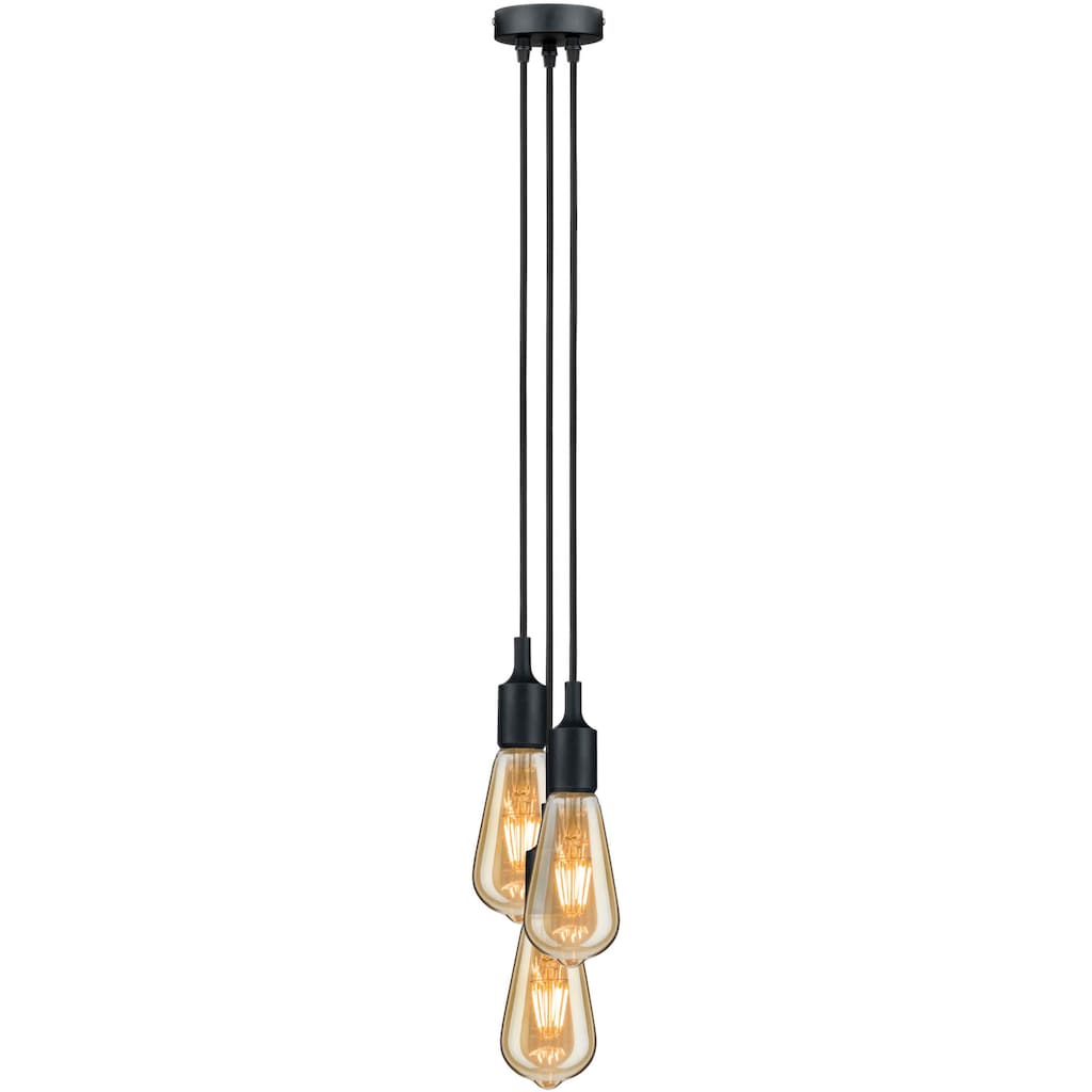 Paulmann Pendelleuchte »Neordic Ketil max. 3x60W Schwarz 230V Sililkon/Kunststoff«, 3 flammig-flammig