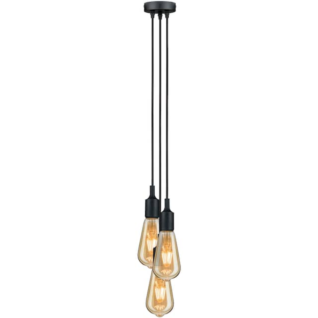 Paulmann Pendelleuchte »Neordic Ketil max. 3x60W Schwarz 230V Sililkon/ Kunststoff«, 3 flammig-flammig, E27 | BAUR