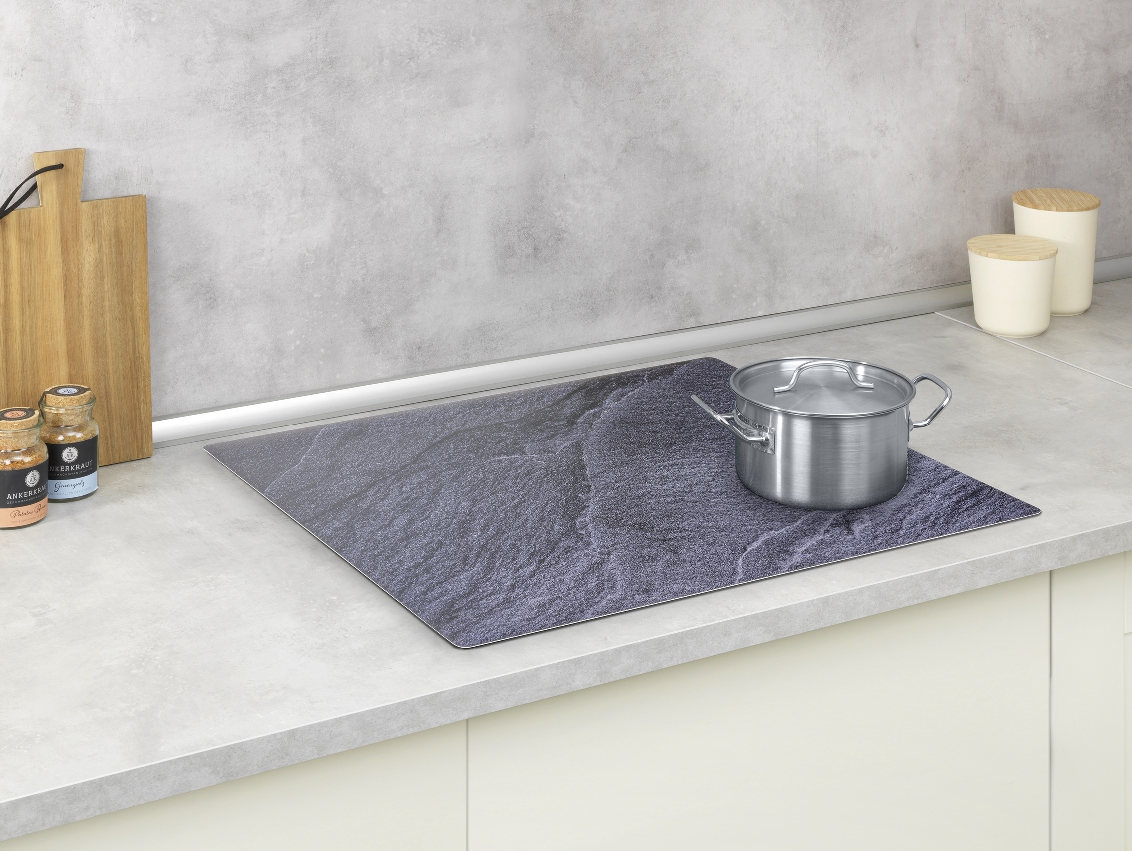 WENKO Herd-Abdeckplatte "Modell Schiefer" Schutzmatte, Abdeckmatte für Koch günstig online kaufen