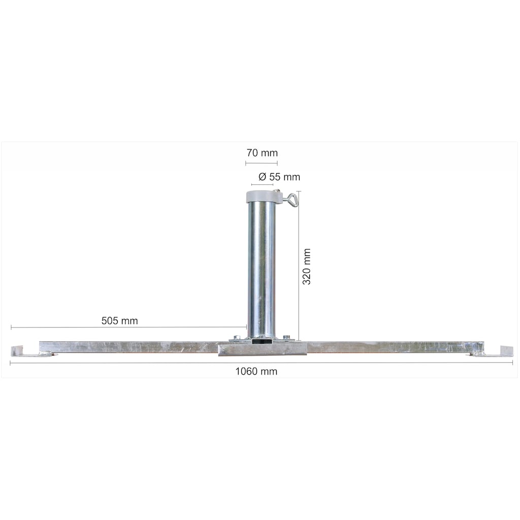 Schneider Schirme Plattenständer, für 55 mm Ø Rohr