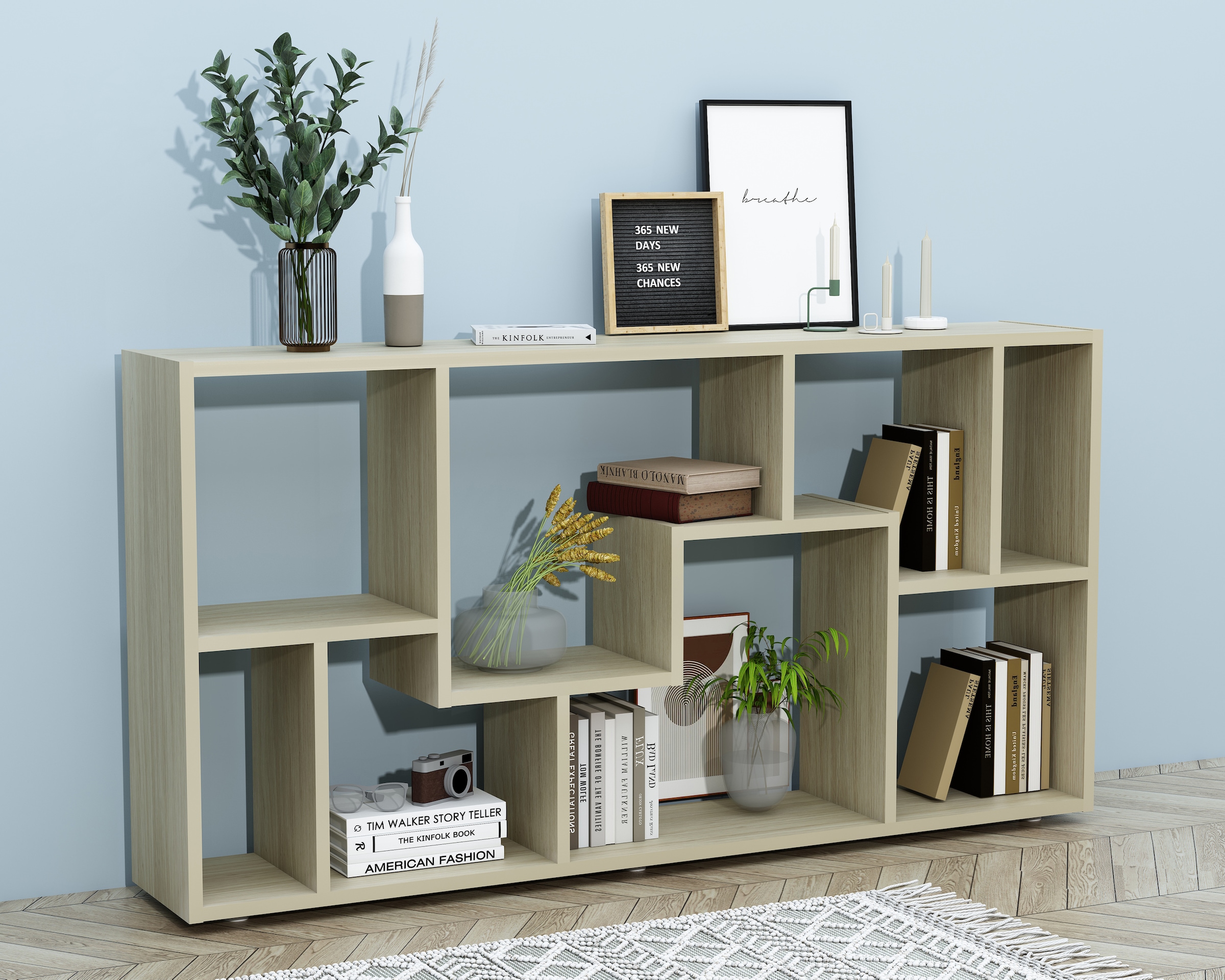 VCM Standregal »Holz Stand Regal Raumteiler Bücherregal Lanisa L«
