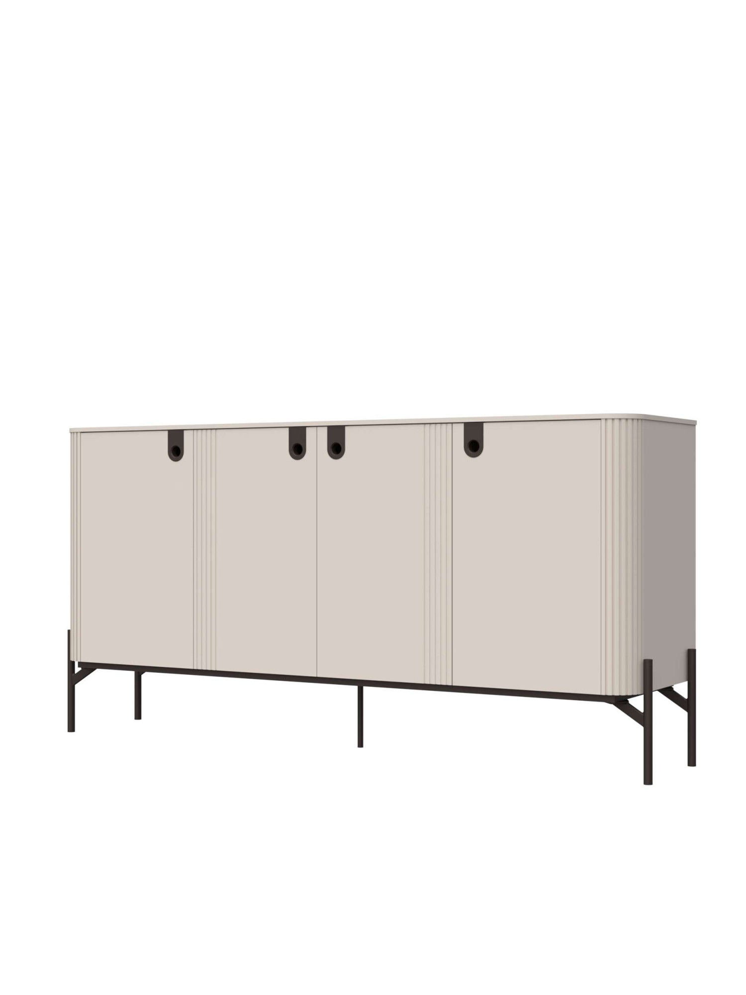 OTTO home Kommode »Rondo Sideboard, Schrank mit Metallfüßen und Metallgriffen« UV lackiert, Soft Close Funktion, Metallrahmen als Basis des Elements