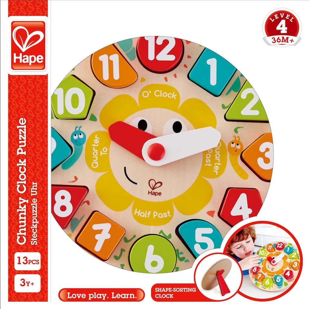 Hape Steckspielzeug »Steckpuzzle Uhr«