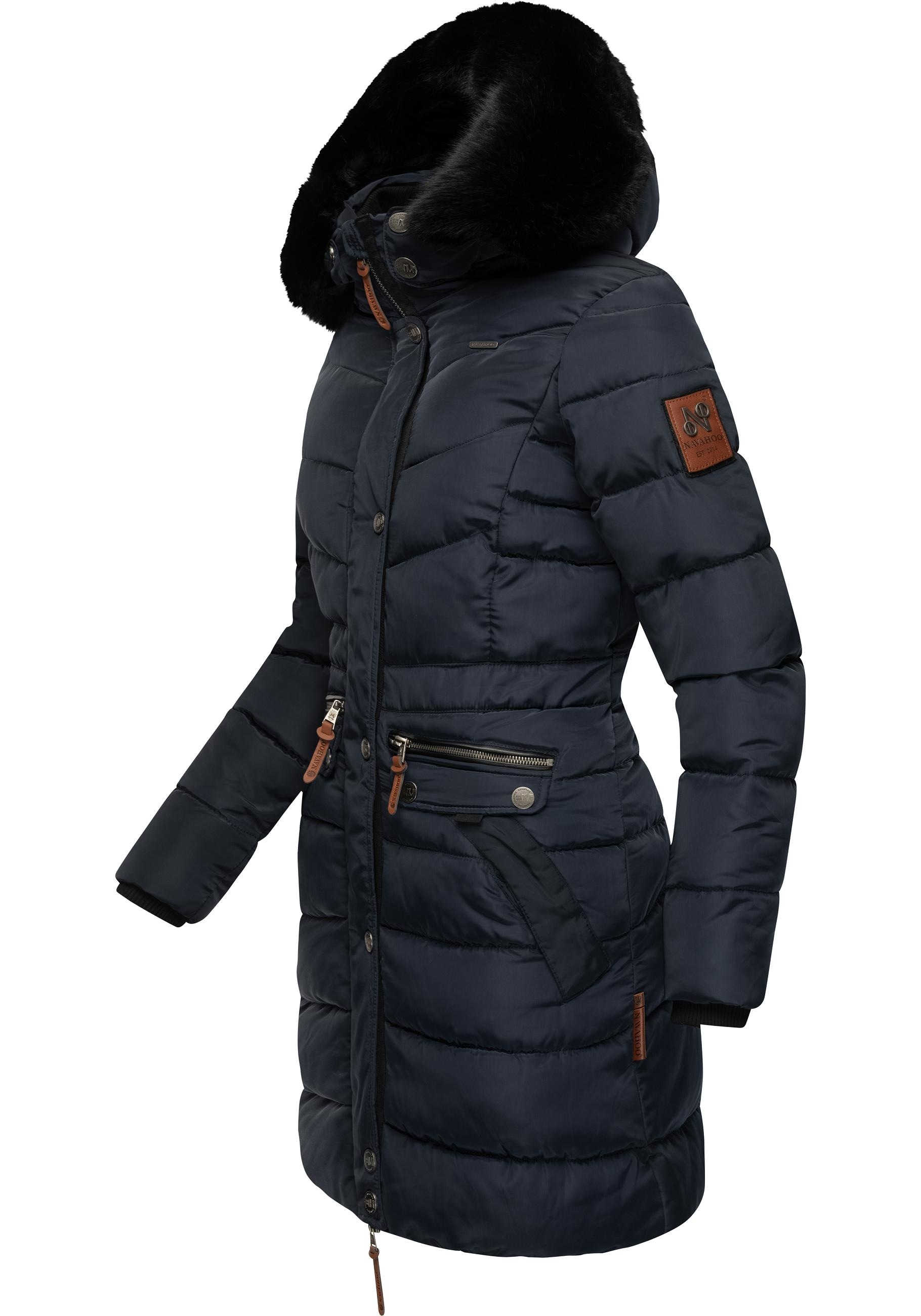 Navahoo Steppmantel "Paula", stylischer Winter Parka m. edlem Fellimitat günstig online kaufen