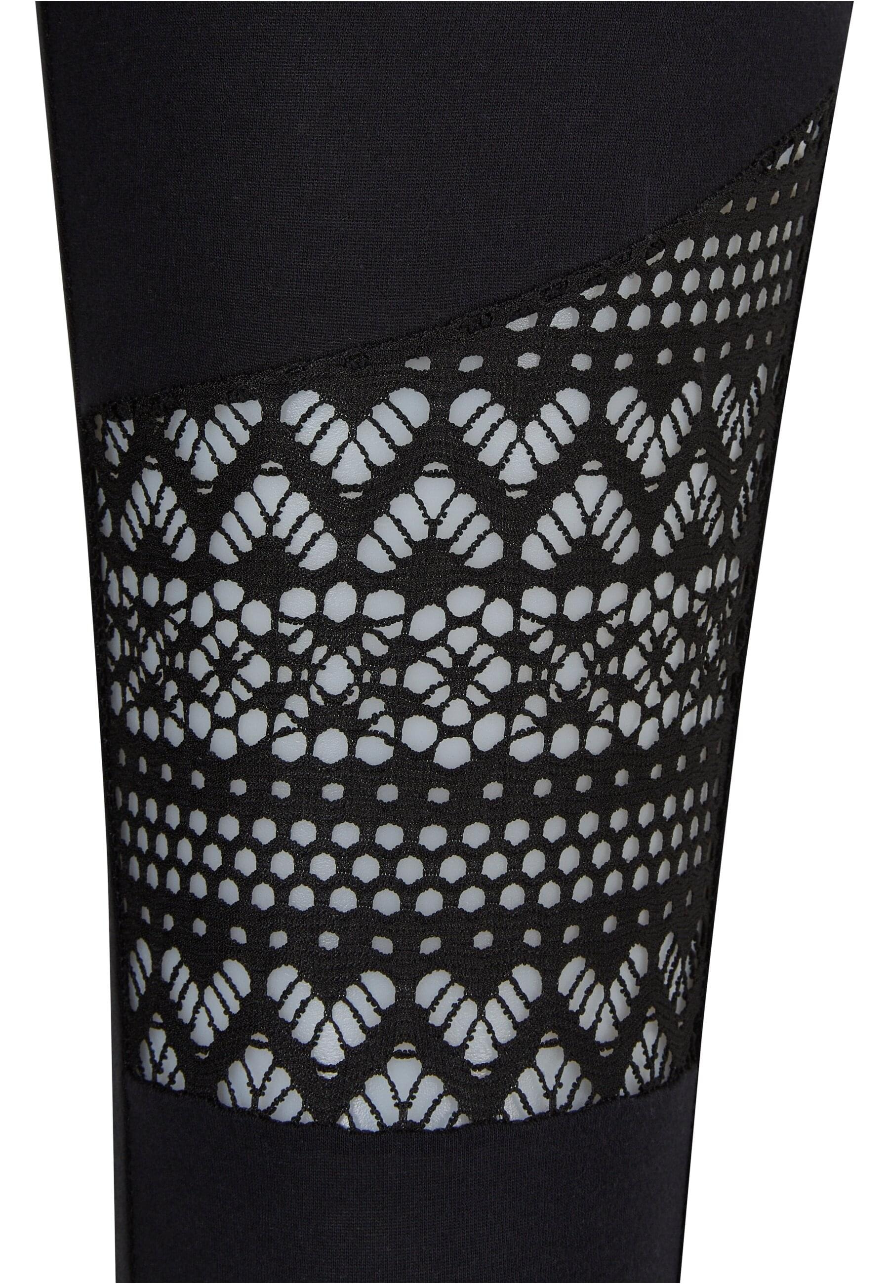 URBAN CLASSICS Leggings »Urban Classics Damen Ladies Crochet Lace Inset Leggings«, (1 tlg.)