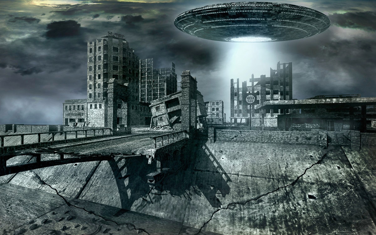 Papermoon Fototapete "Alien-Invasion"