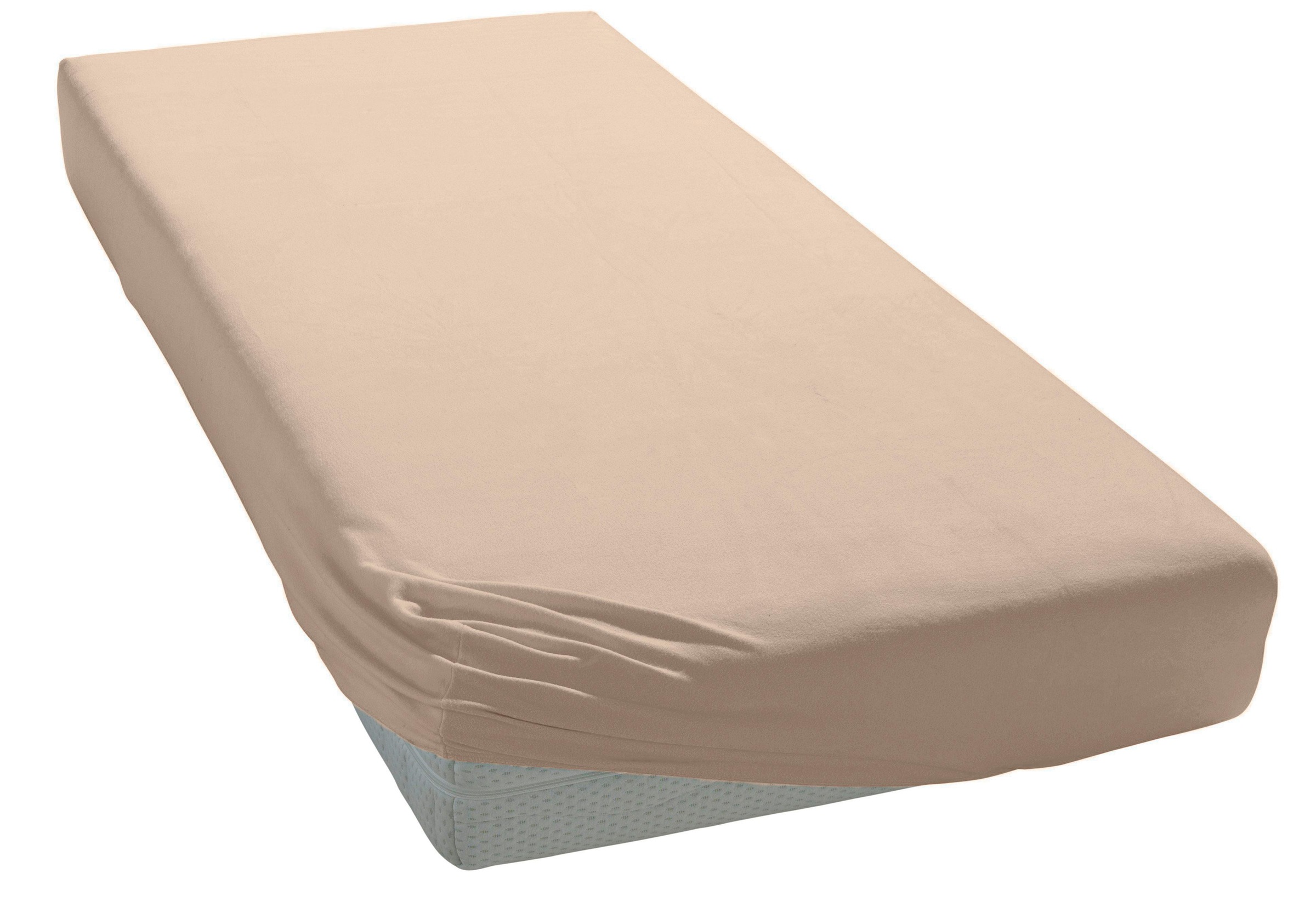 Elegante Spannbettlaken "Mako-Jersey" in hochwertiger Qualität mit Elasthan-Anteil