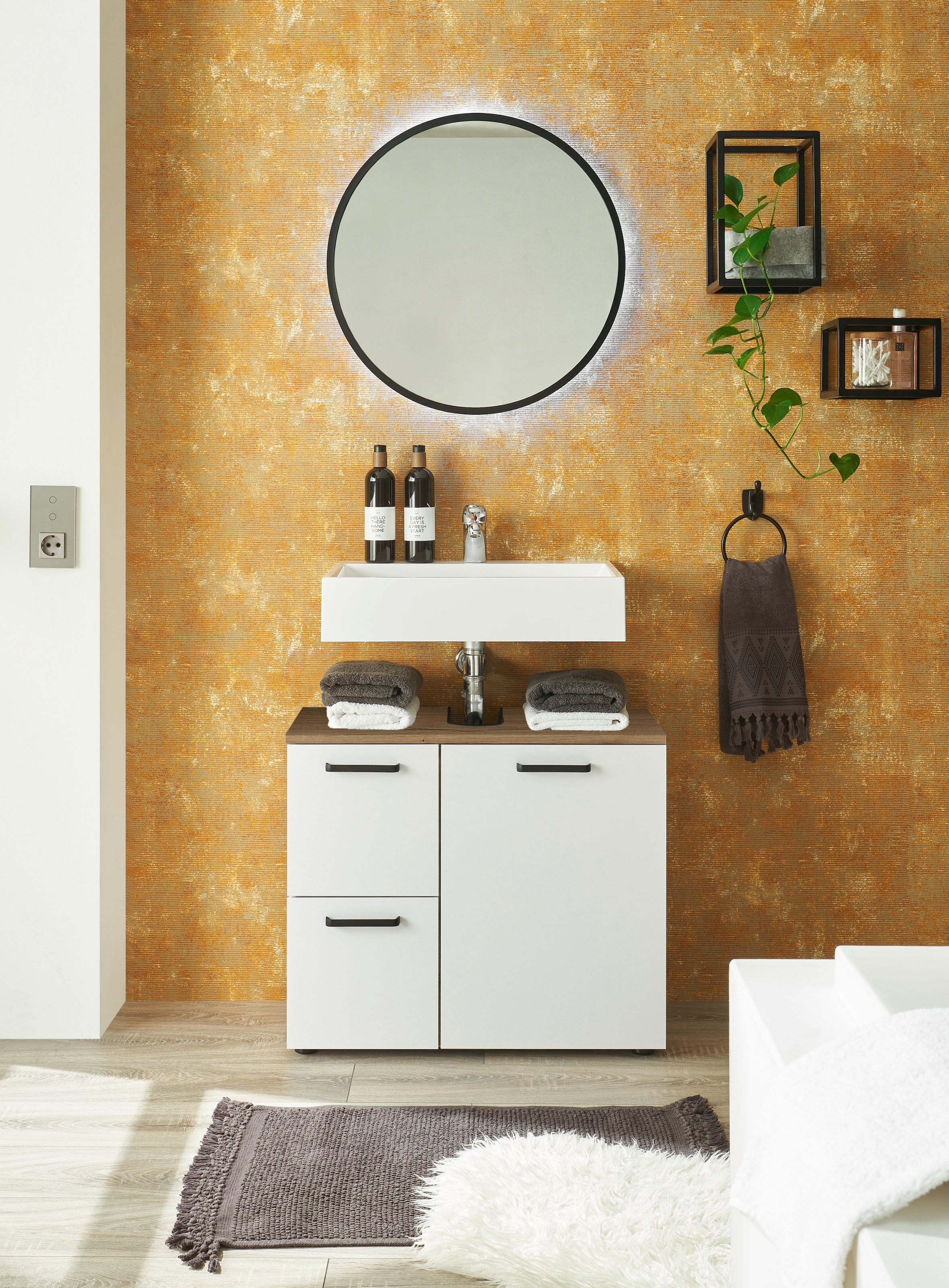 BASIC by Balculina Waschbeckenunterschrank »Vanice, Badezimmerschrank B/H/T 70x60x35cm«, (1 St.), Breite 70cm, Softclose, FSC-Mix 70%,Made in Europa