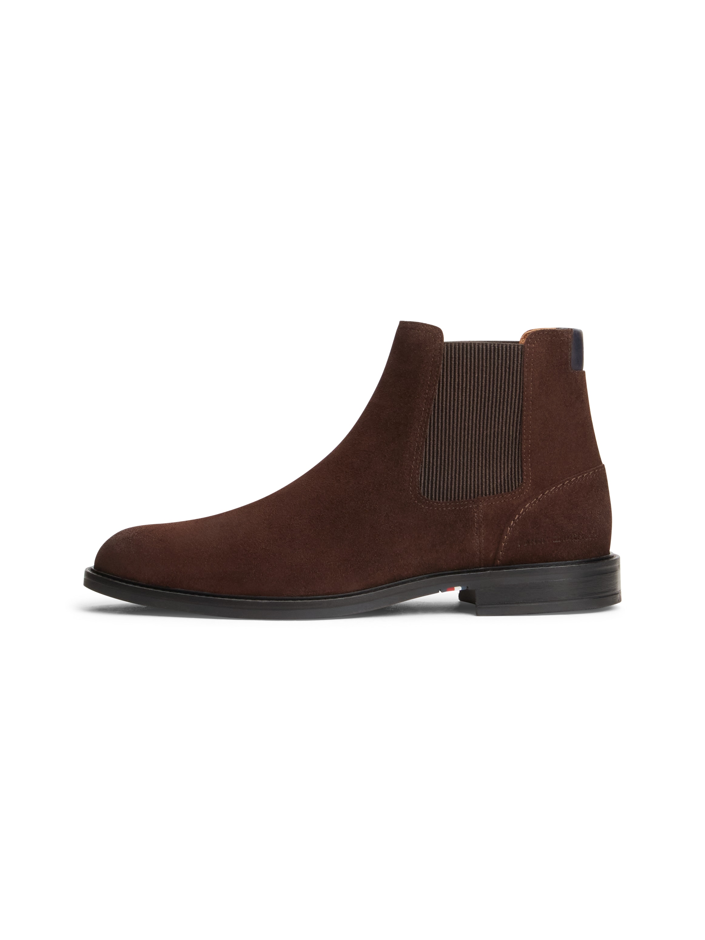 Tommy Hilfiger Chelseaboots »CORPORATE DRESSY SUEDE CHELSEA«  Blockabsatz, Stiefelette mit beidseitigem Stretcheinsatz