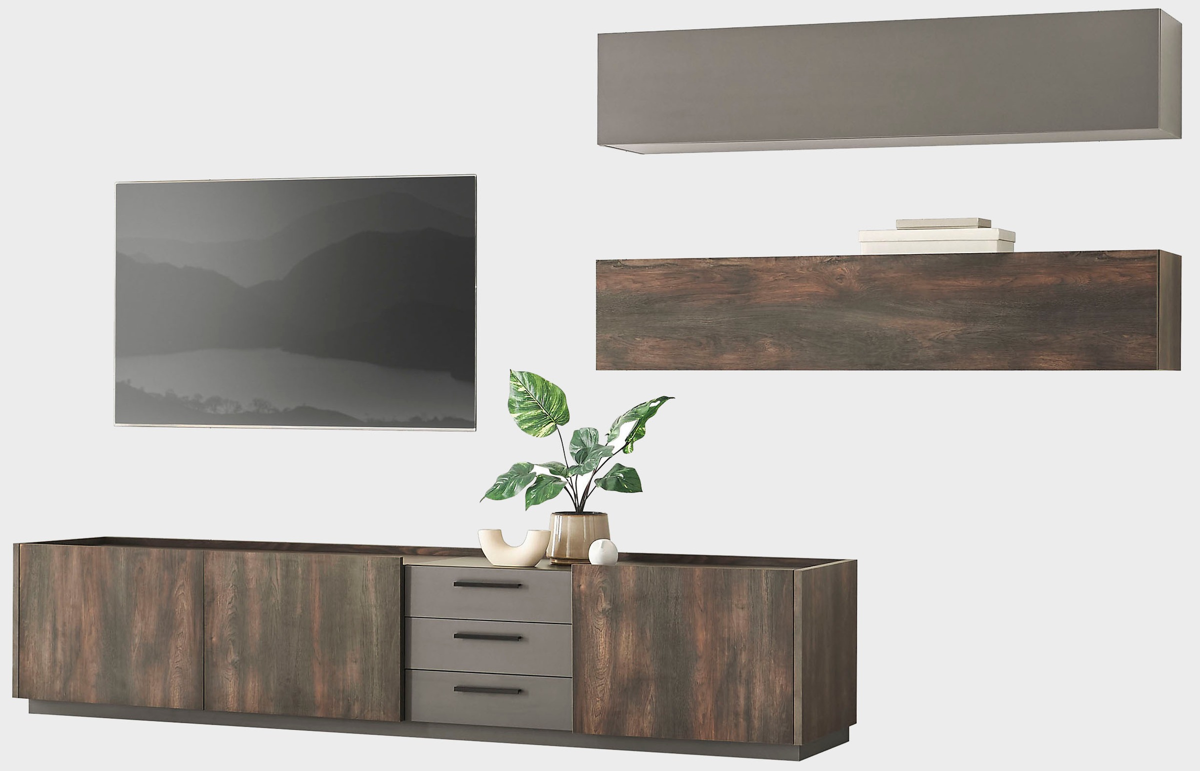 INOSIGN Schrank-Set »LARGO«, (Set, 3 St.), mit Soft-Close und Push to open-Funktion