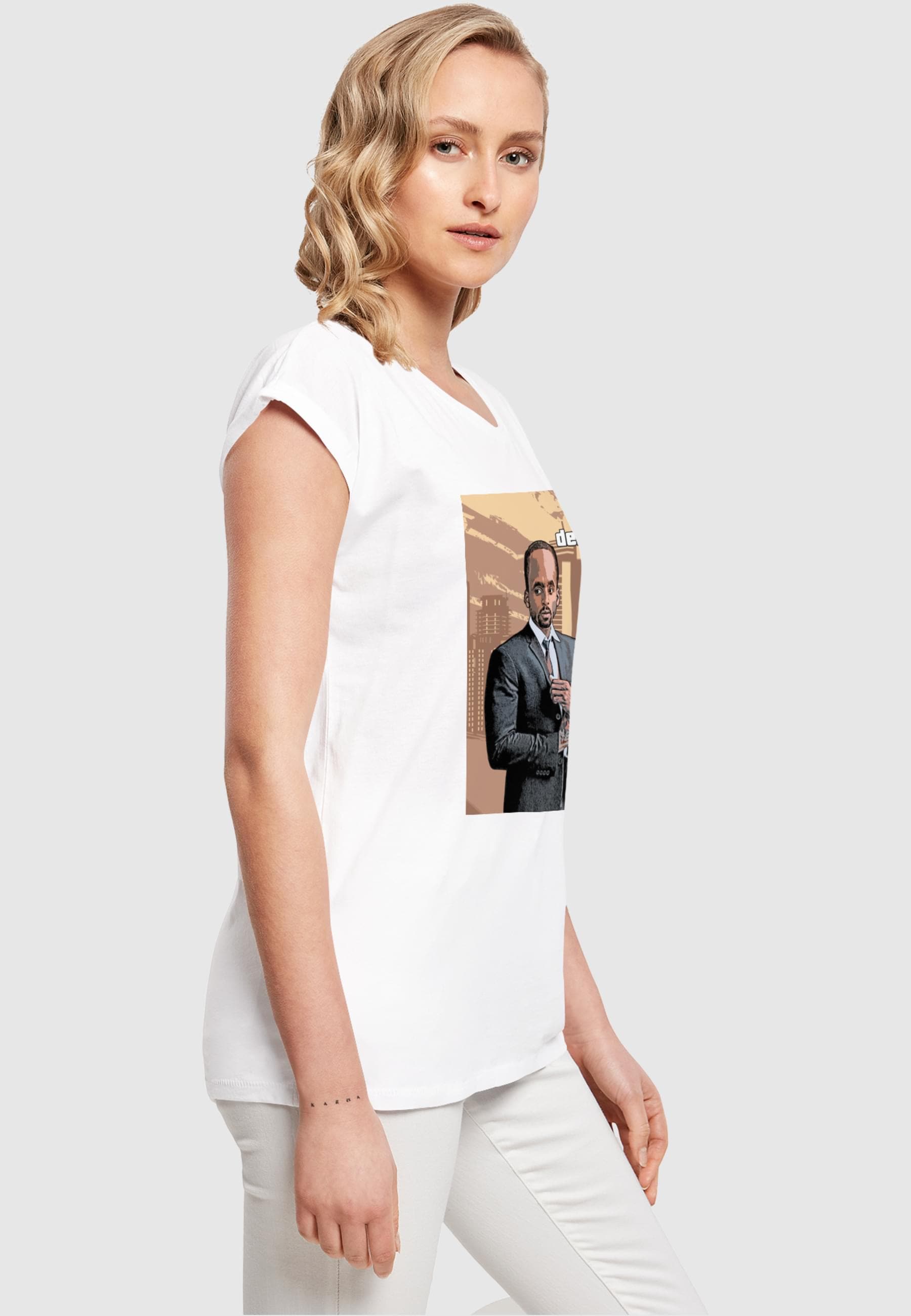 Merchcode T-Shirt »Merchcode Damen Laides Grand Denver Extended Shoulder Tee«, (1 tlg.)