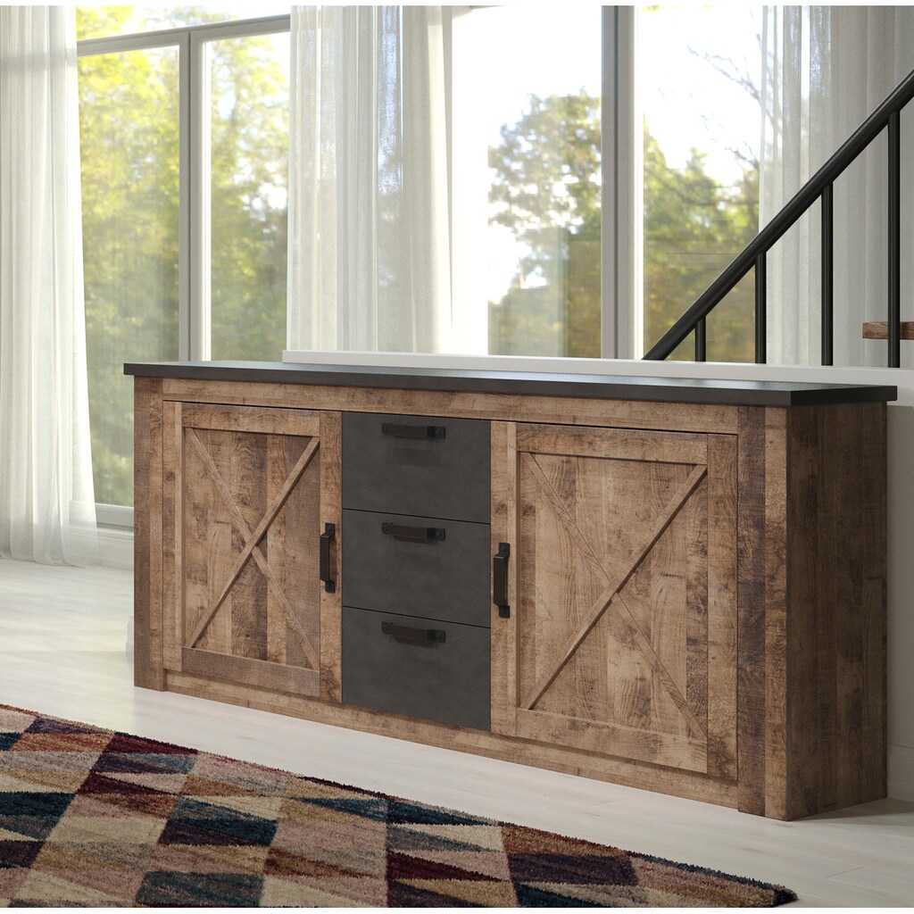 trendteam Sideboard »Granada«, Diagonale Sprossen