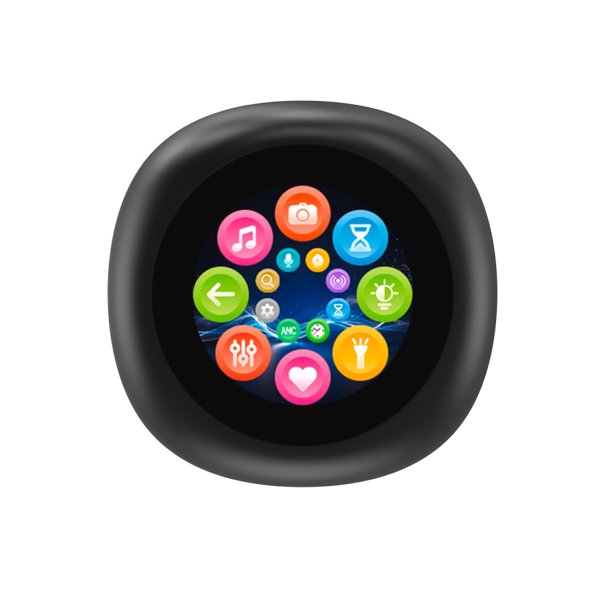 4smarts wireless In-Ear-Kopfhörer »TWS Bluetooth Kopfhörer SkyBuds Screen ANC«, Active Noise Cancelling (ANC)-Freisprechfunktion