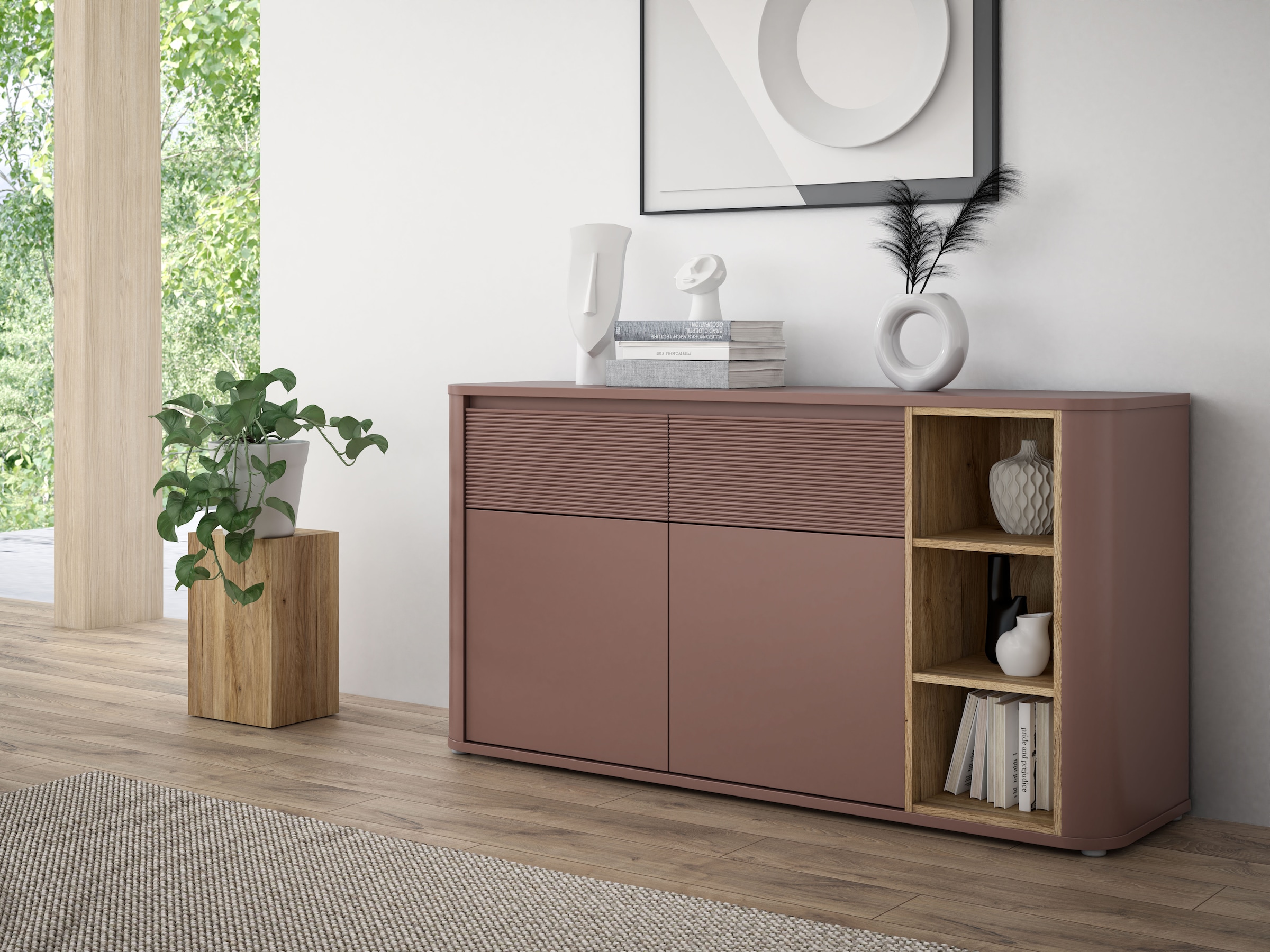 FORTE Sideboard B/H/T 160/83,1/41,3 cm , Stauraum, MDF Front