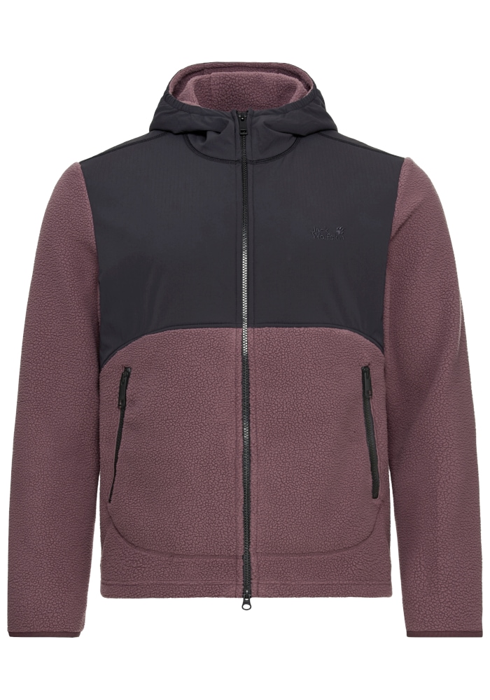 Jack Wolfskin Fleecejacke »LITE CURL HOODED FZ M« mit Kapuze Kapuzenjacke, warm, Sherpa-Fleece