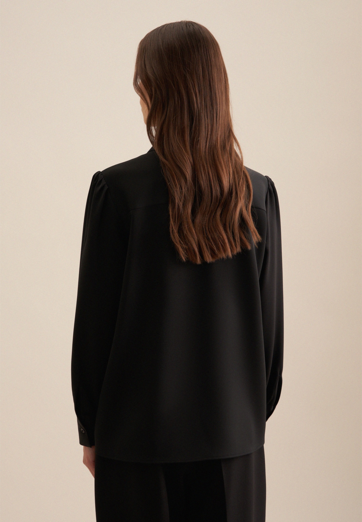 seidensticker Hemdbluse »Schwarze Rose«, Langarm Kragen Uni