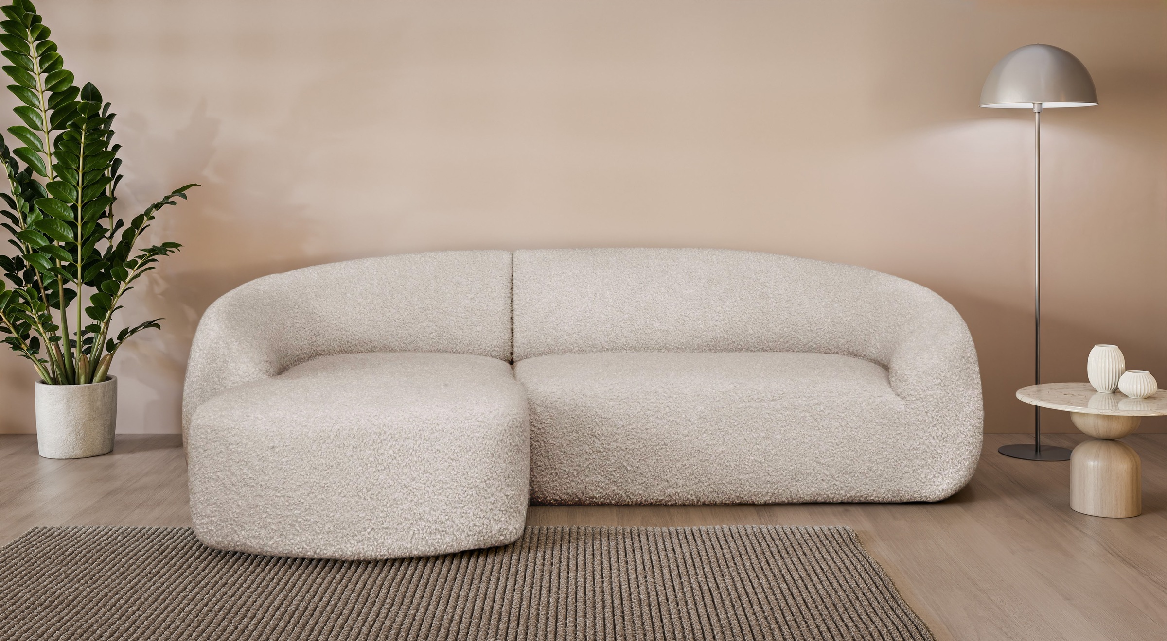 LeGer Home by Lena Gercke Ecksofa "YANI, L-Form, Designersofa, organische F günstig online kaufen