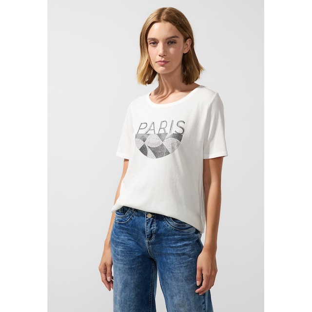 STREET ONE T-Shirt, in Unifarbe online bestellen | BAUR