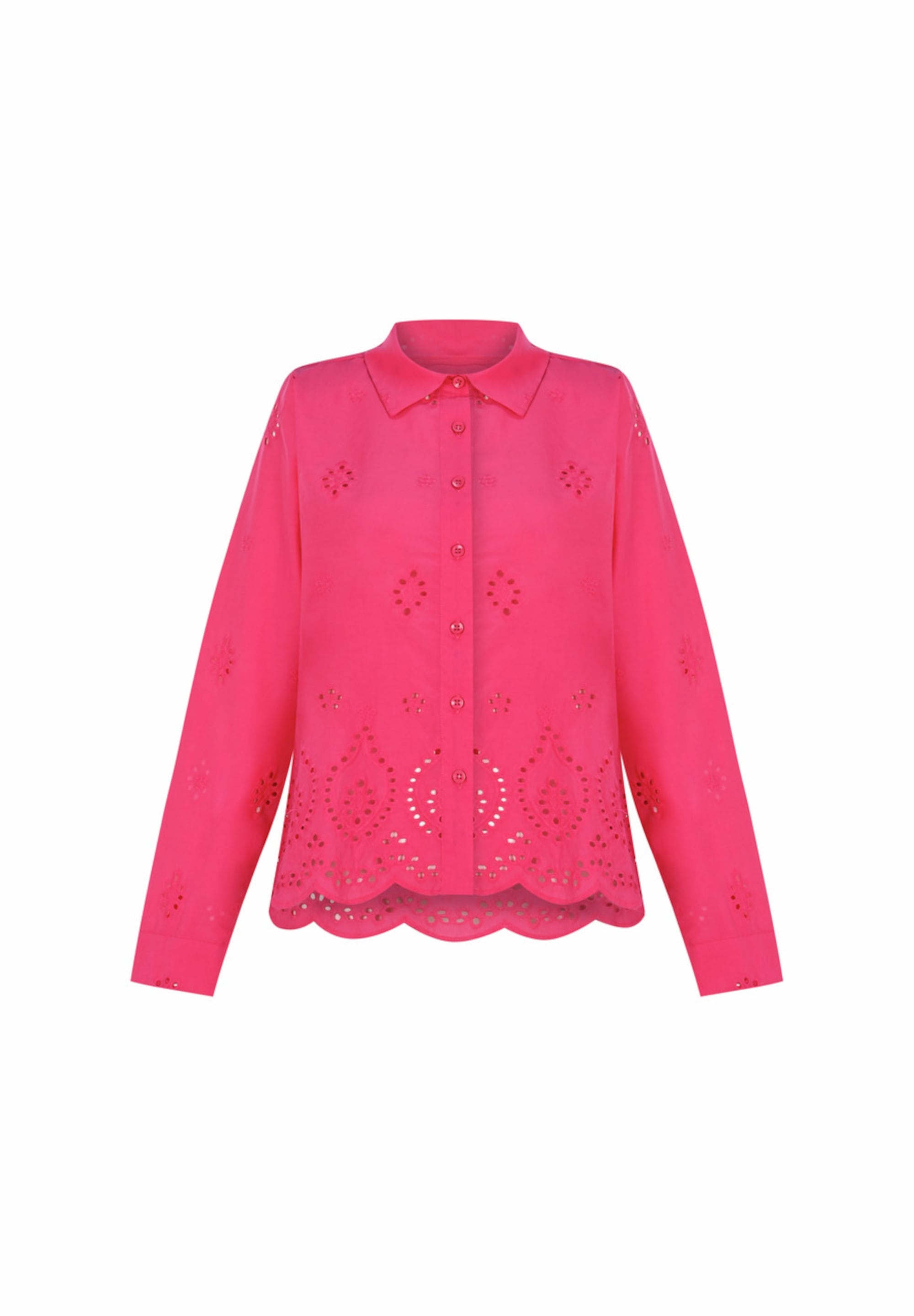 freshlions Klassische Bluse »Kate«, mit luftigem Lochmuster