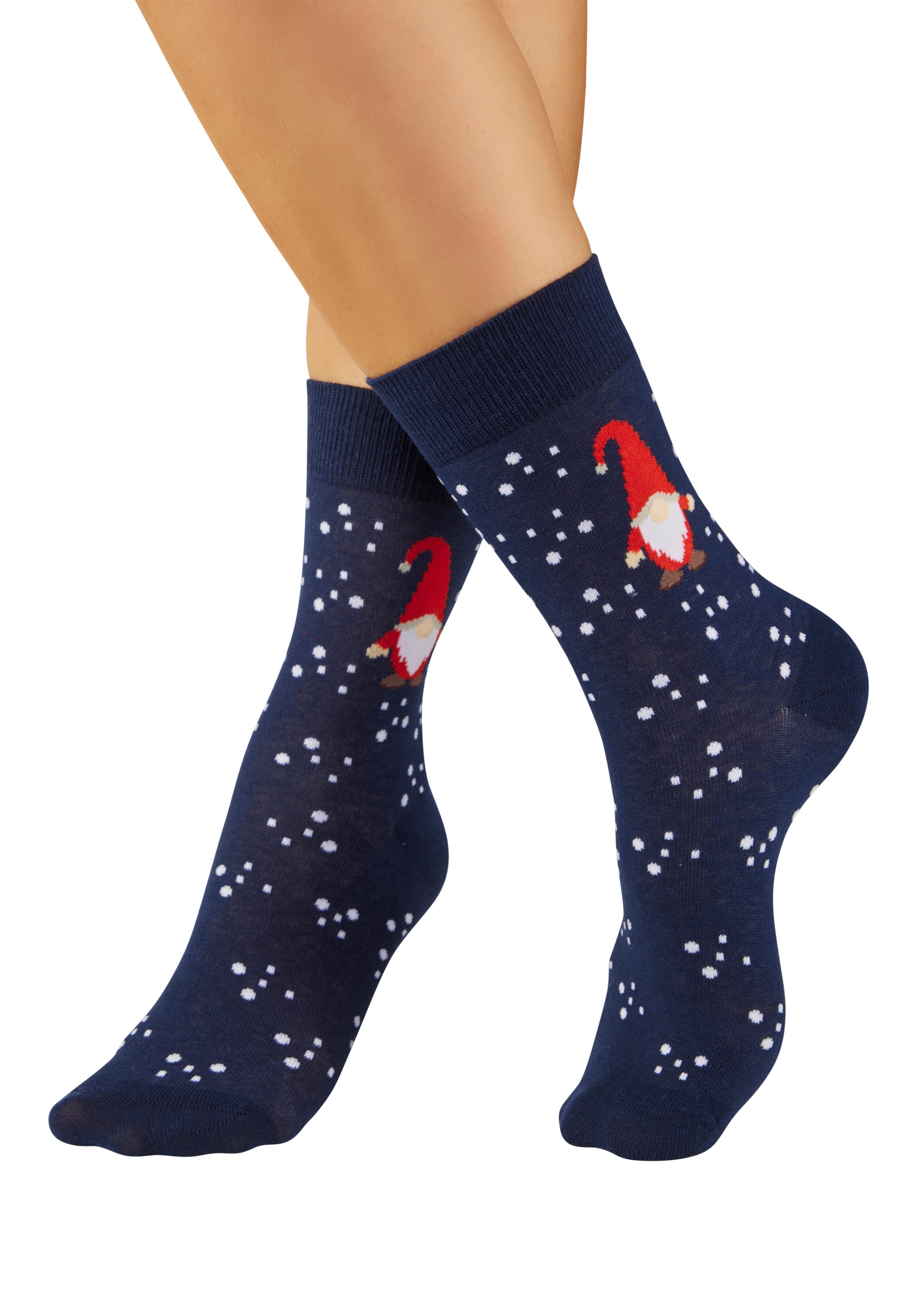 H.I.S Freizeitsocken »Damen Weihnachtssocken« Packung, 3 Paar tlg. mit lustigen Motiven
