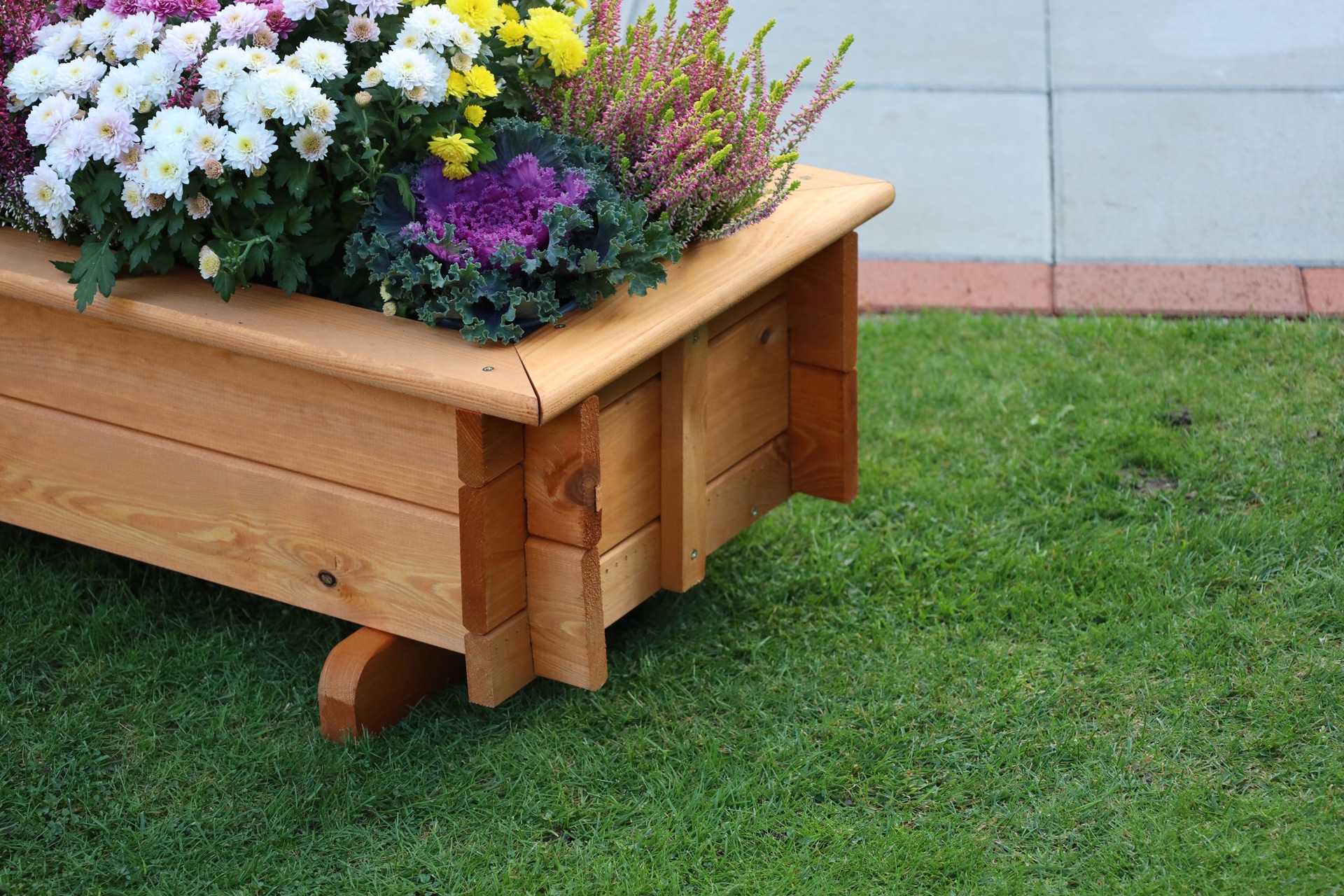 promadino Blumentopf, Holztrog mit Holzschwengelpumpe, BxTx: 110x40x100 cm