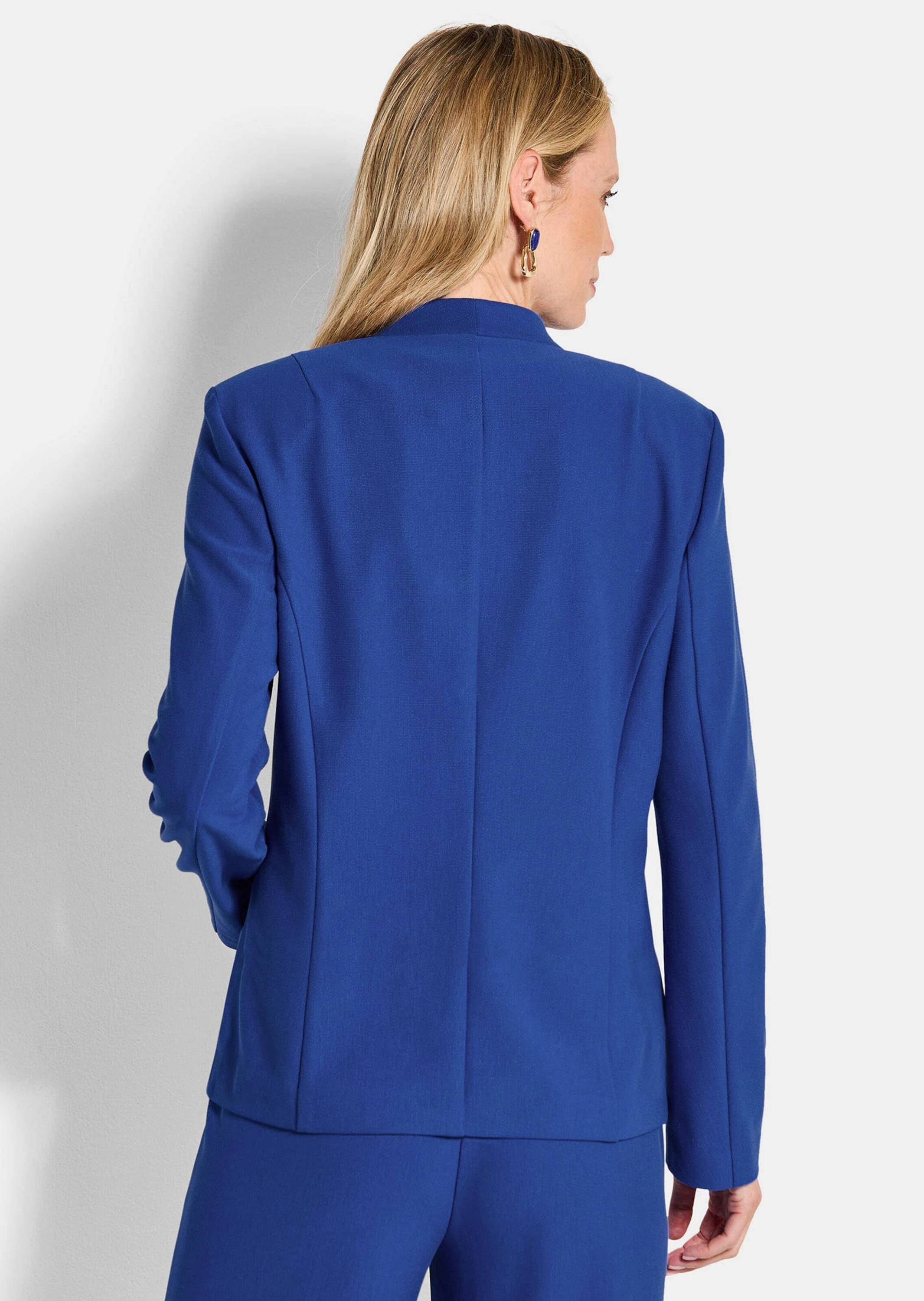 GOLDNER Jackenblazer »Kurzgröße Viskoseblazer in Piqué-Optik« figurschmeichelder Schnitt