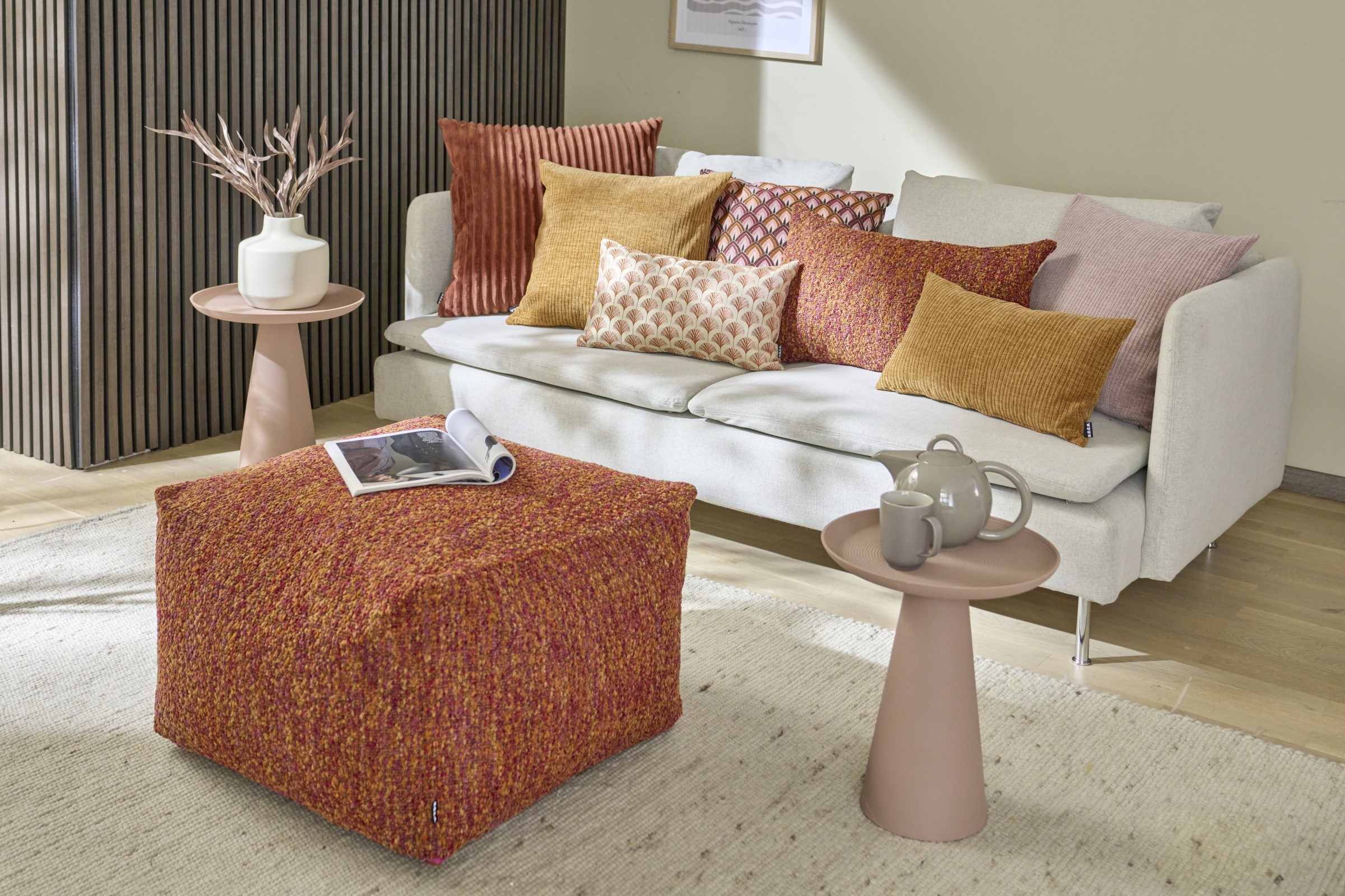 Thumbnail - H.O.C.K. Dekokissen "Jonny" Cordkissen inkl. Füllung, 45x45cm, Dekokissen, strukturiert