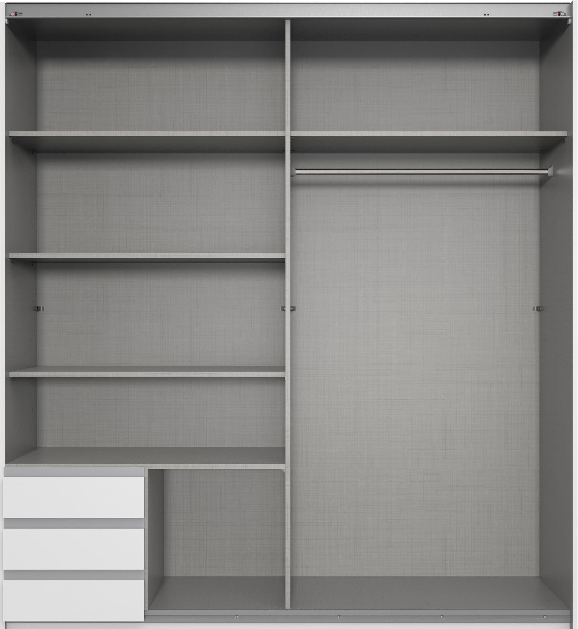 Wimex Schwebetürenschrank »Emden moderner Kleiderschrank mit Spiegel und Schubladen BESTSELLER«, Schlafzimmer Schrank Garderobenschrank mit Schwebetüren Topseller