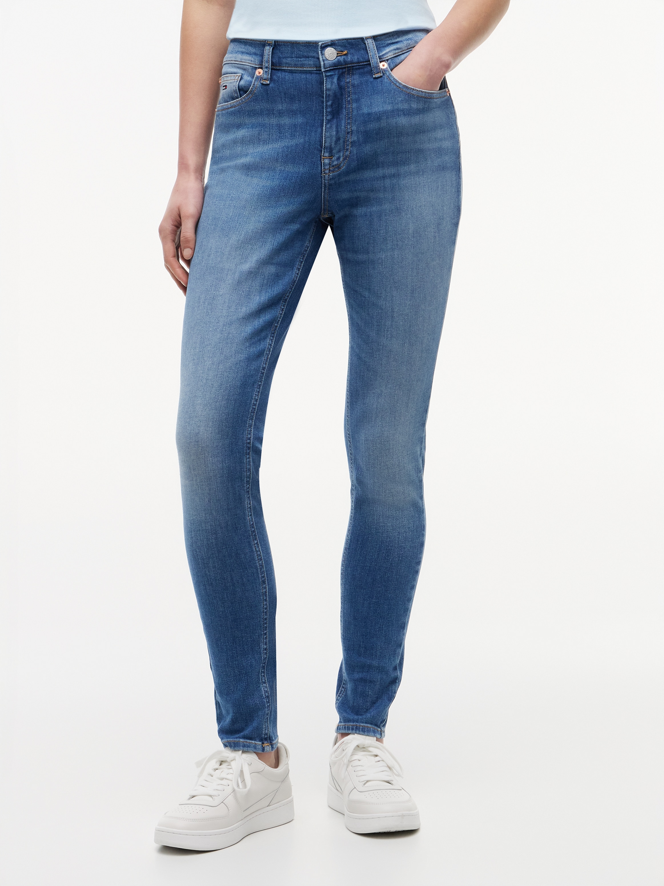 Tommy Jeans Skinny-fit-Jeans "NORA MR SKNY" Baumwollmischung, skinny fit
