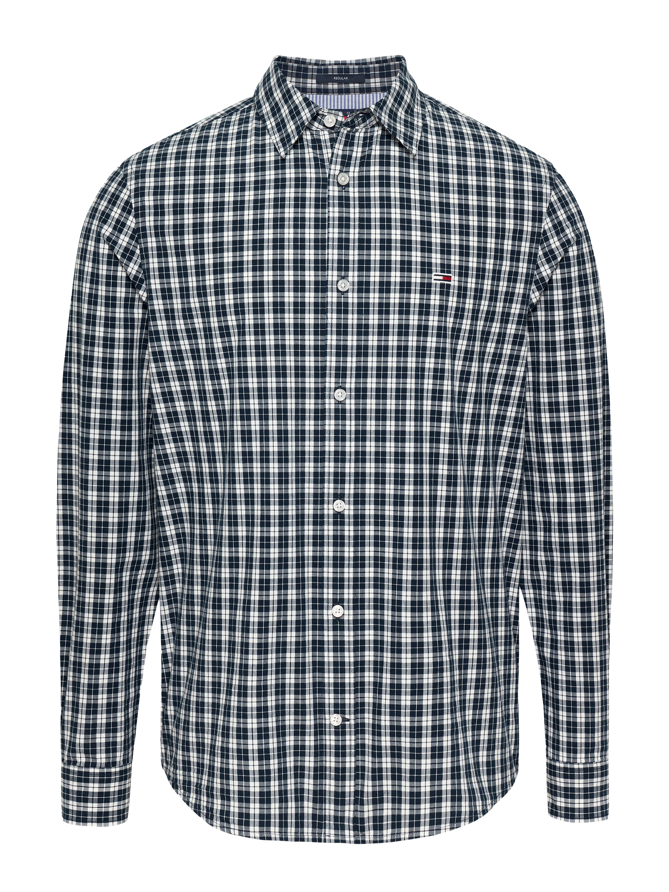 Tommy Jeans Langarmhemd »TJM REG POPLIN CHECK LS SHIRT«