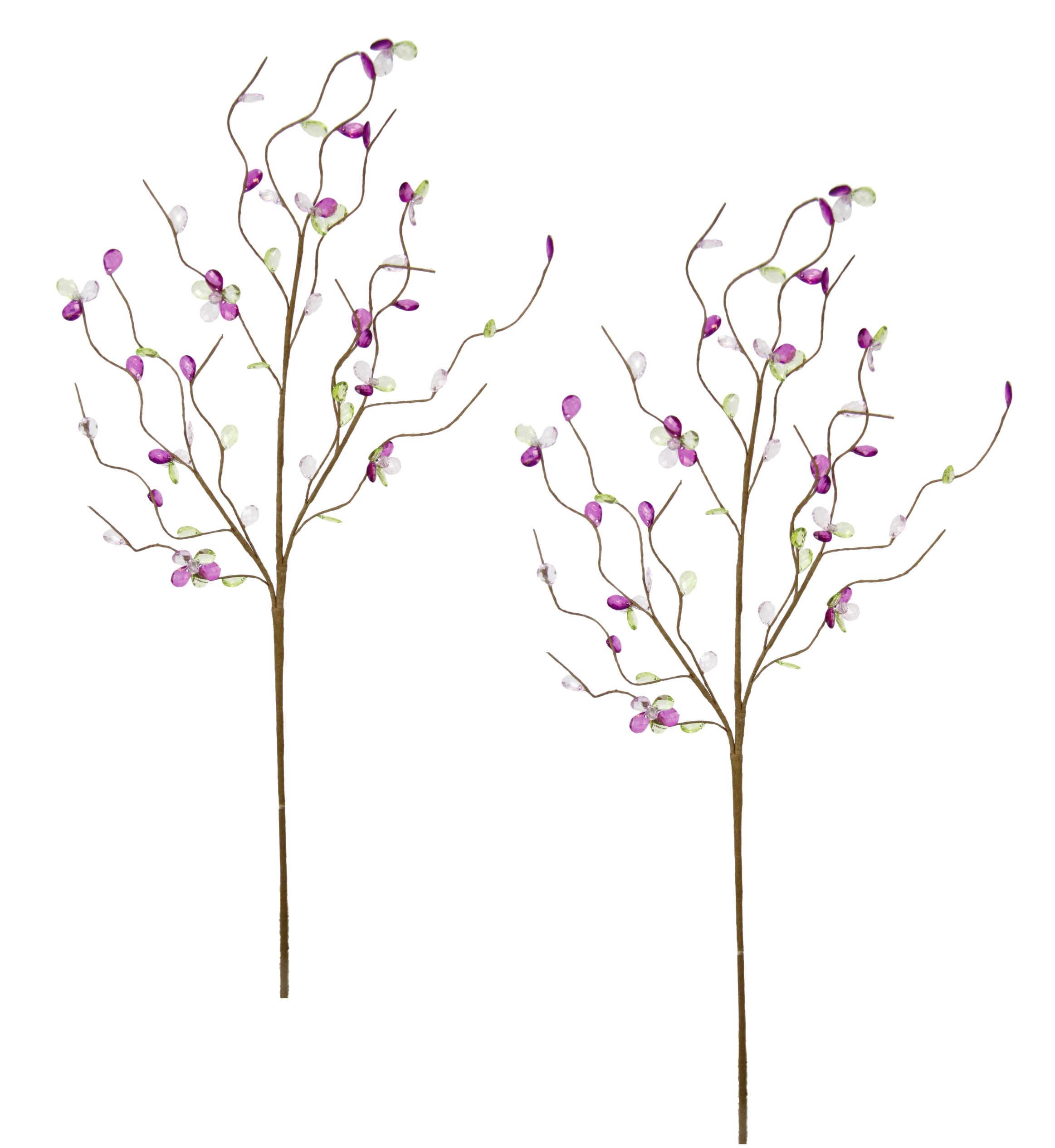 I.GE.A. Kunstzweig "Deko-Zweig mit Blüten" 2er Set Ast Blume Einzelblume Fl günstig online kaufen