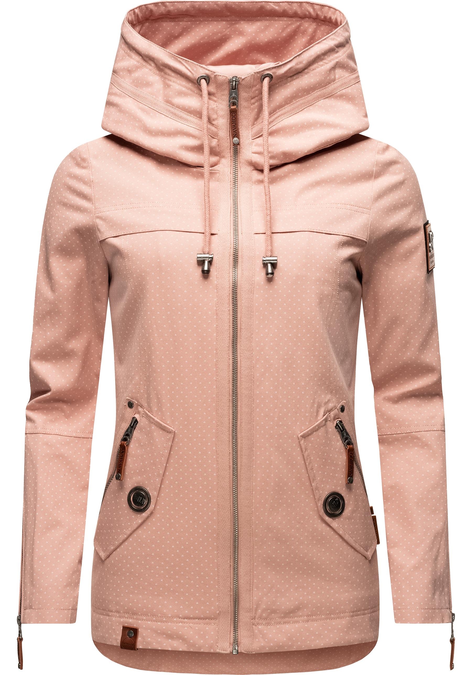 Navahoo Outdoorjacke "Wekoo", mit Kapuze, moderner Damen Übergangsparka aus Baumwolle mit Kapuze