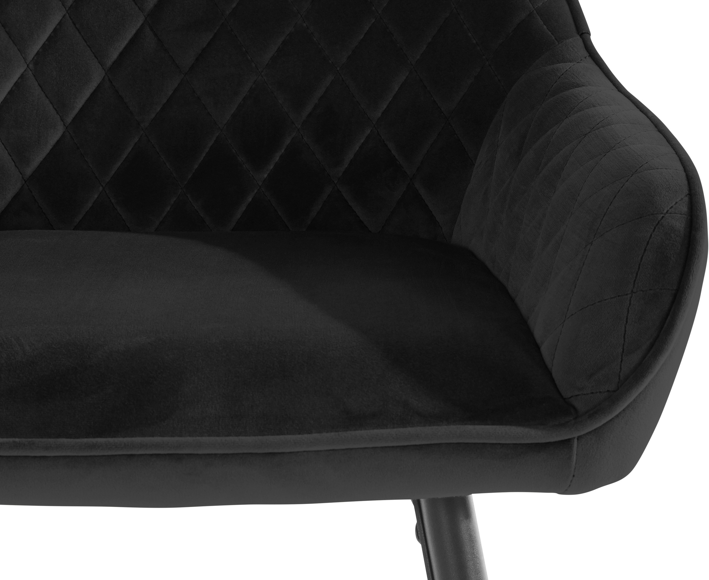 INOSIGN Barhocker »Bianca«, (1 St.), Bezug in Velourstoff, Sitzhöhe ca. 76 cm, maximale Belastbarkeit 120kg