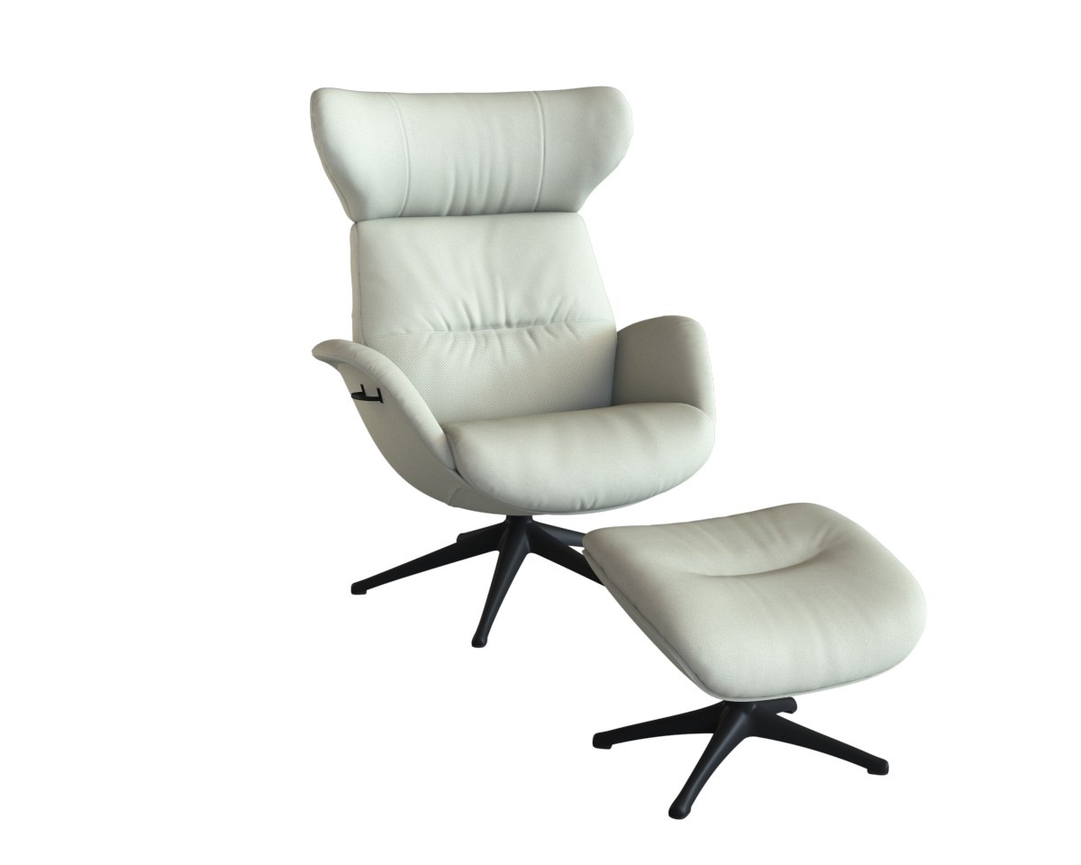 FLEXLUX Relaxsessel »Relaxchairs More«, Premium Komfort, Rücken- & Kopfteilverstellung, drehbar, Fuß schwarz