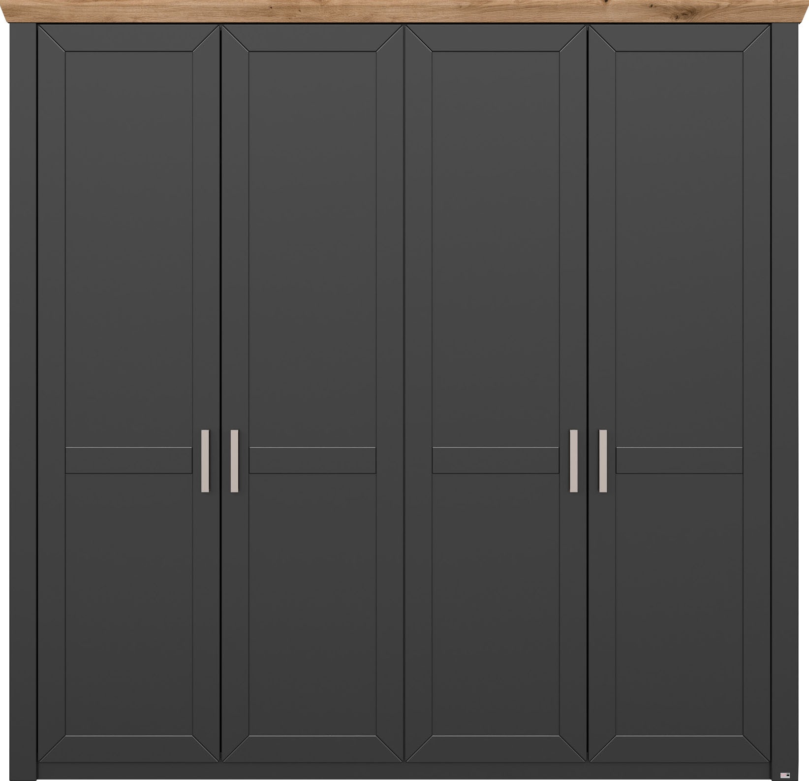 set one by Musterring Kleiderschrank »York Schlafen«, (1 St.), mit Holztüren und Kranz in Eiche, versch. Breiten, Höhe 207 x T60cm