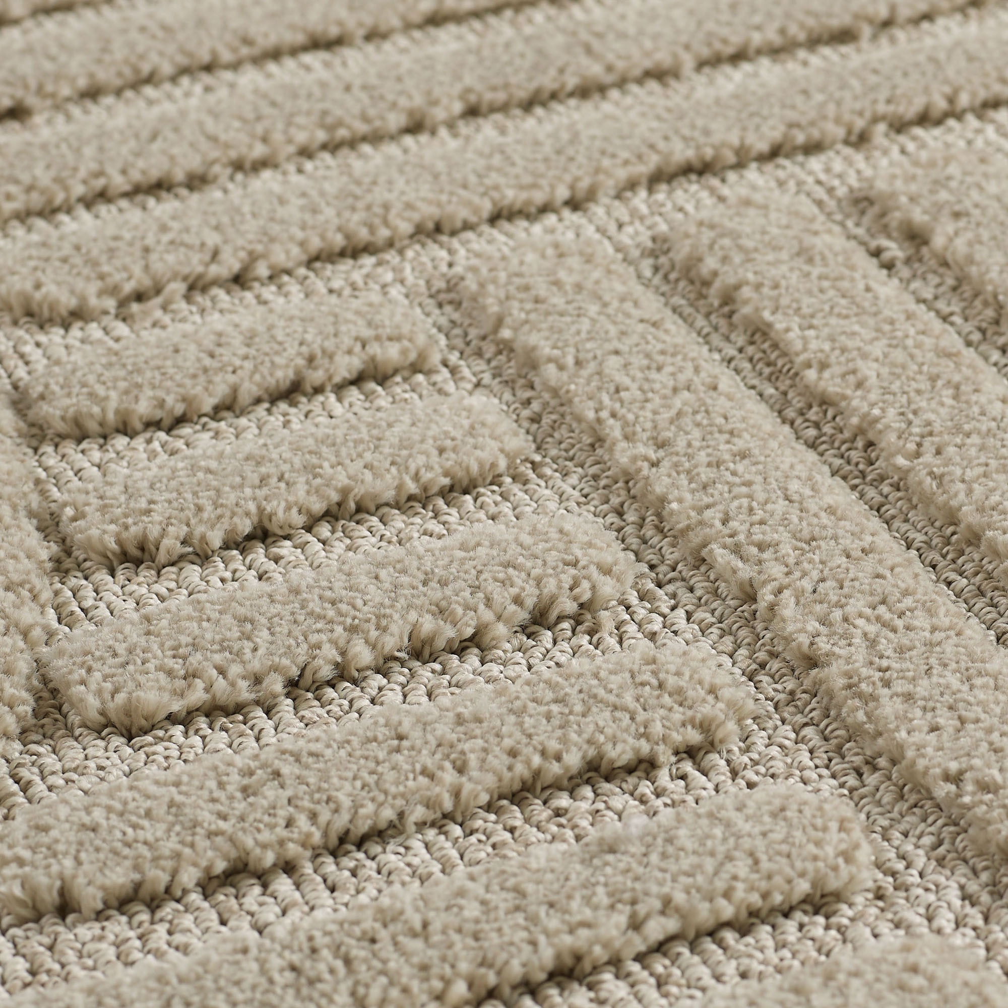 Designteppich AYYILDIZ TEPPICHE "ART 1121 Boho Design", beige, H:20mm Ø:120cm, Polypropylen, Teppiche, auch in eckig, 3D Optik, Boho, skandinavisch, weich, Wohnzimmer 3