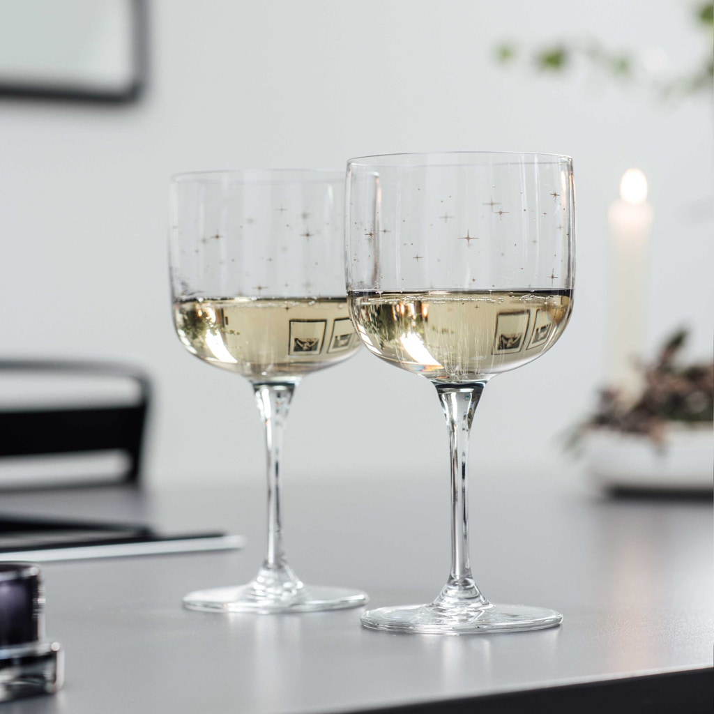 like. by Villeroy & Boch Weißweinglas »Weingläser Winter Glow 270 ml 6er Set grau«