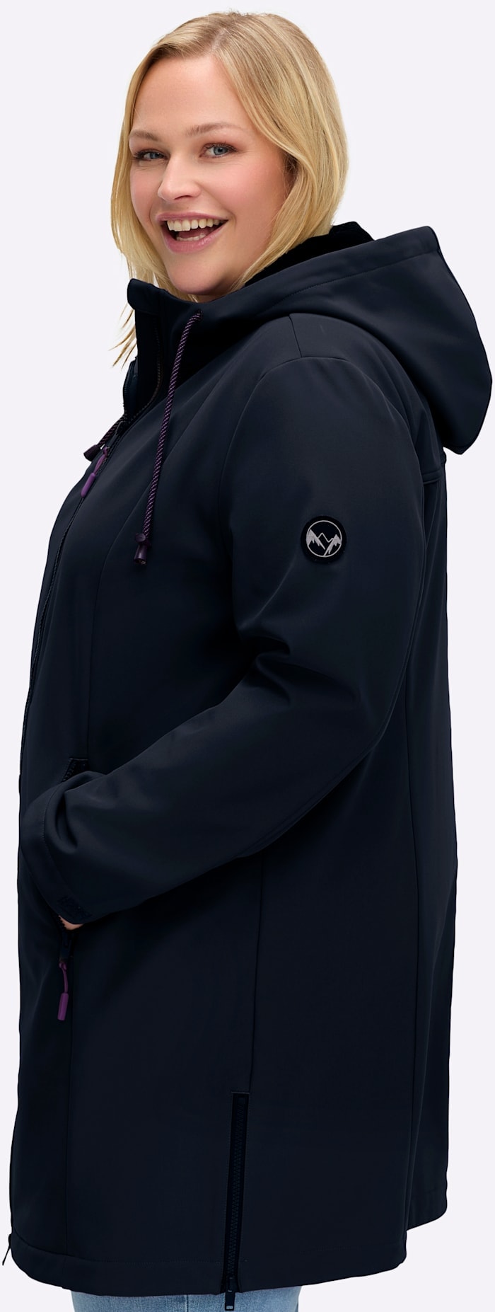 Sheego Softshelljacke, mit Kapuze