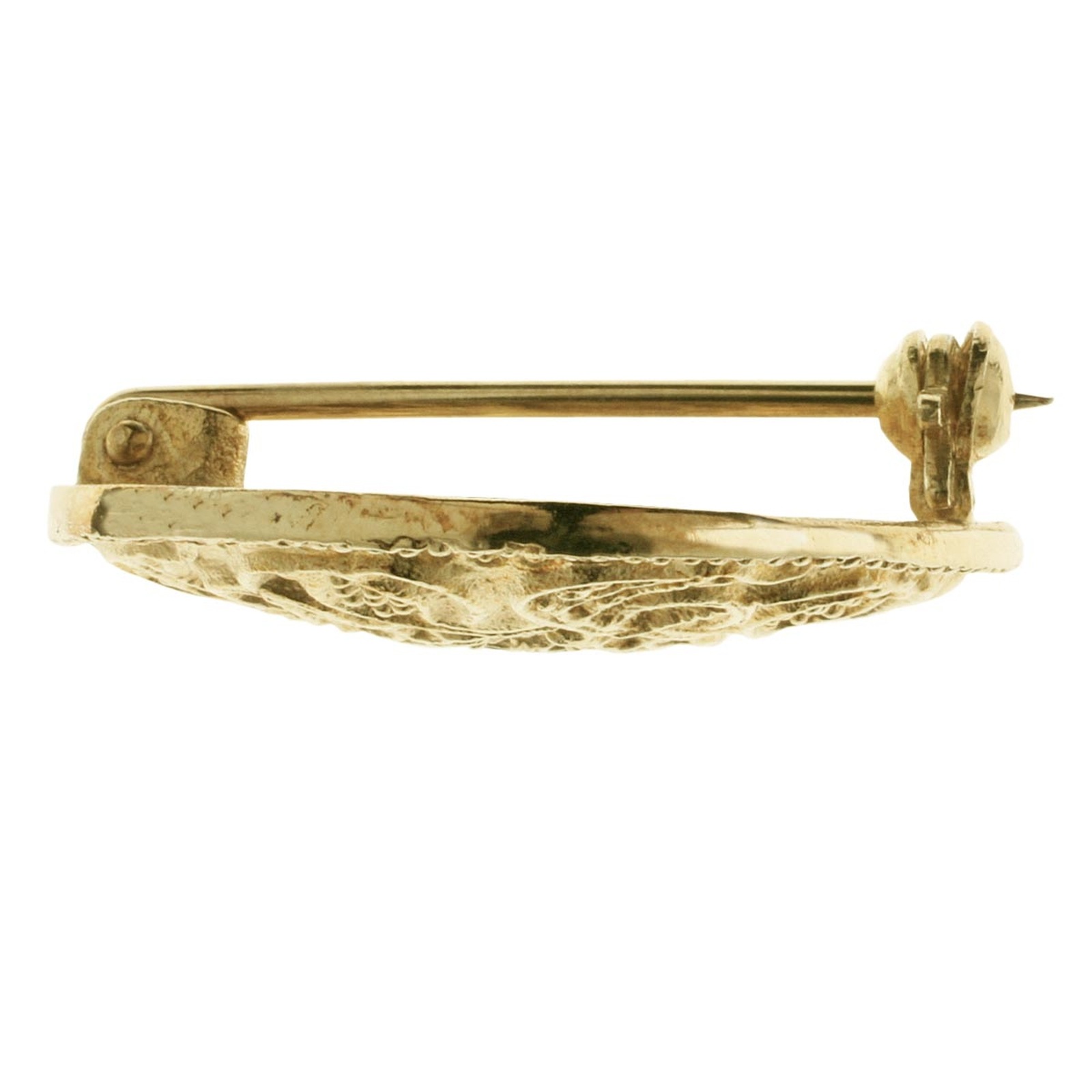 OSTSEE-SCHMUCK Brosche »- Hiddensee 26 mm rund - Silber 925/000, vergoldet -,«