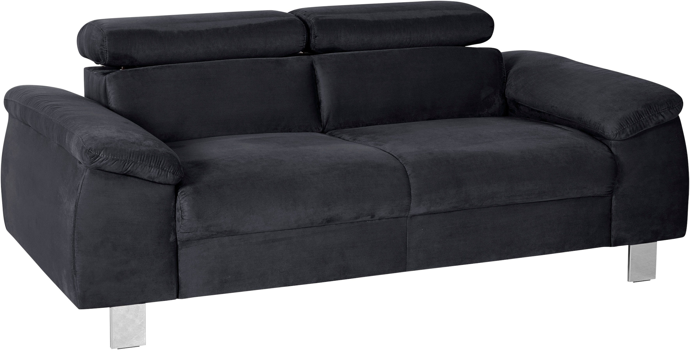 COTTA Polstergarnitur »Komaris, B: 177 bzw. 100 cm« Set,  Set: 2er-Sofa & Hocker, mit Kopfteilverstellung