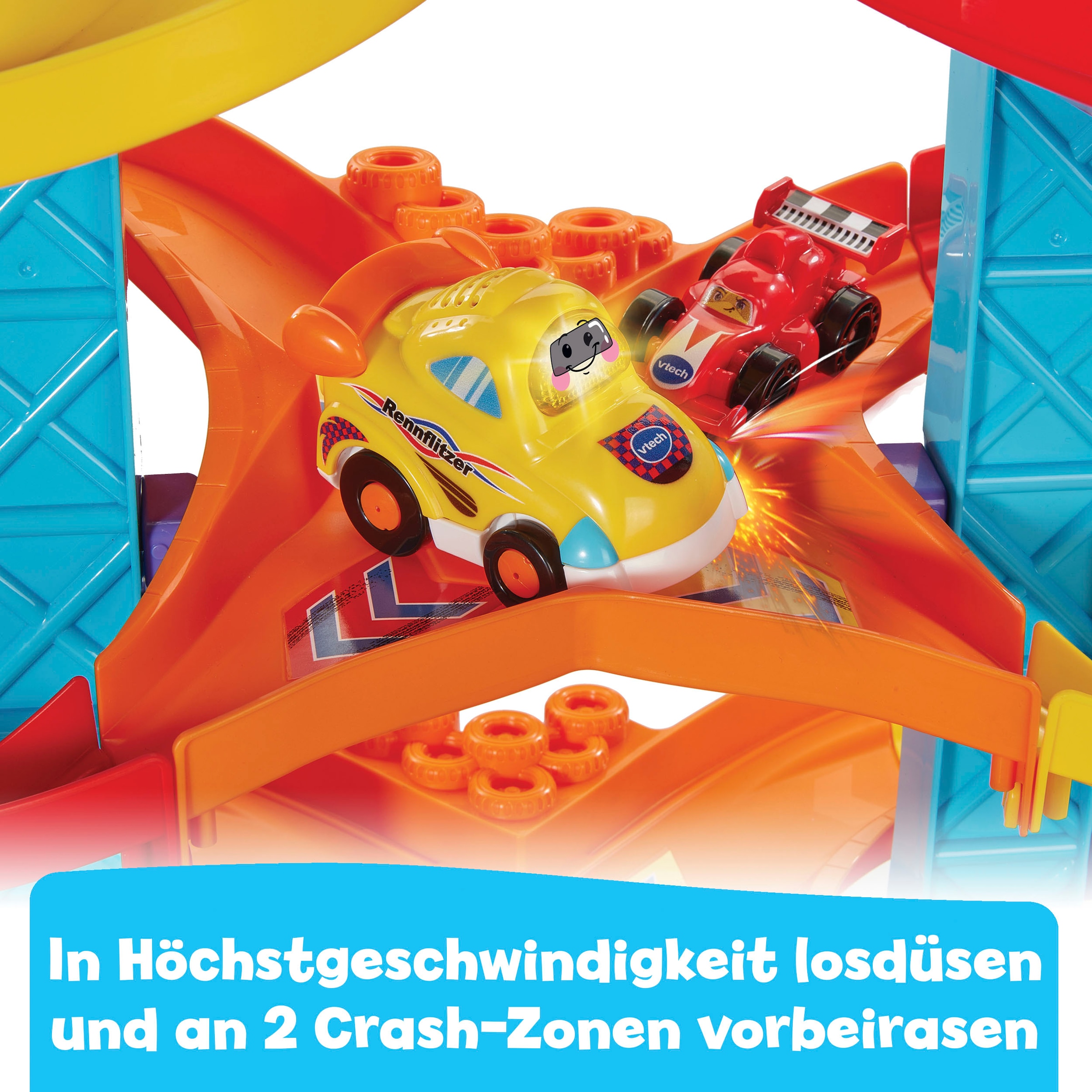 Vtech® Spiel-Gebäude »Tut Tut Baby Flitzer - Zickzack-Turm«, inkll. Tut Tut Baby Flitzer Rennauto