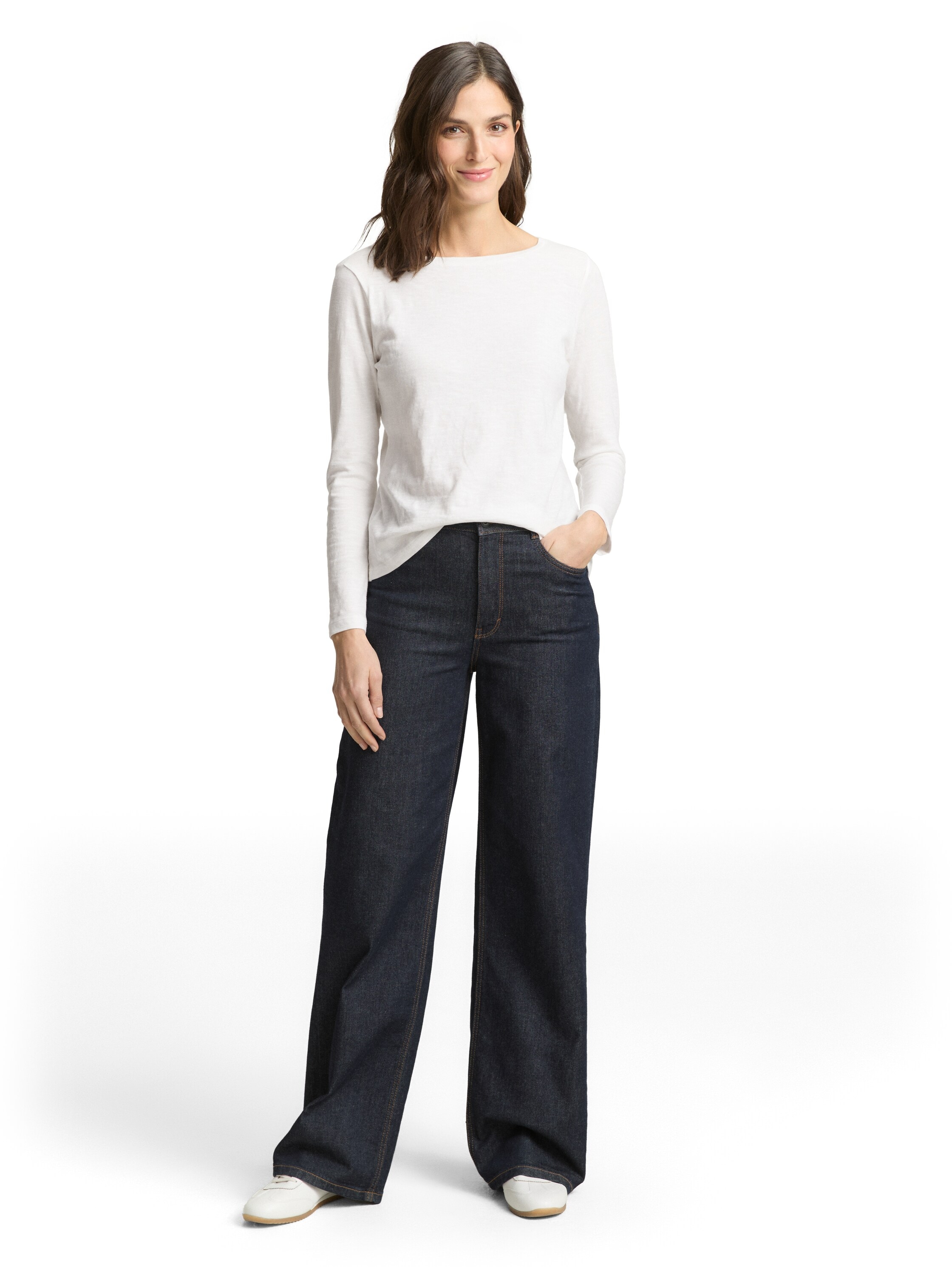 TOM TAILOR Langarmshirt unifarben