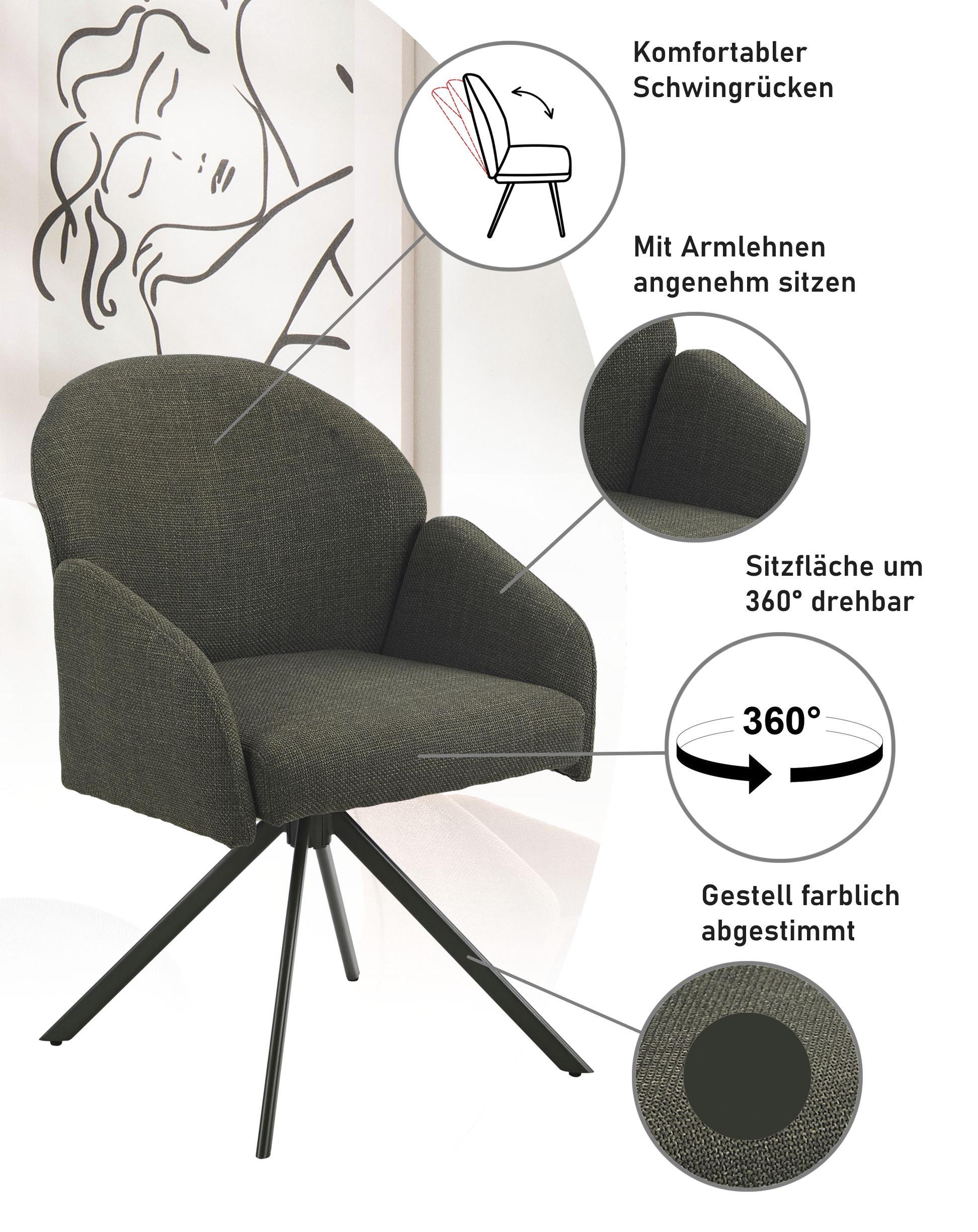 Thumbnail - HELA Armlehnstuhl "HOLLY" (Set) 2 Stk.