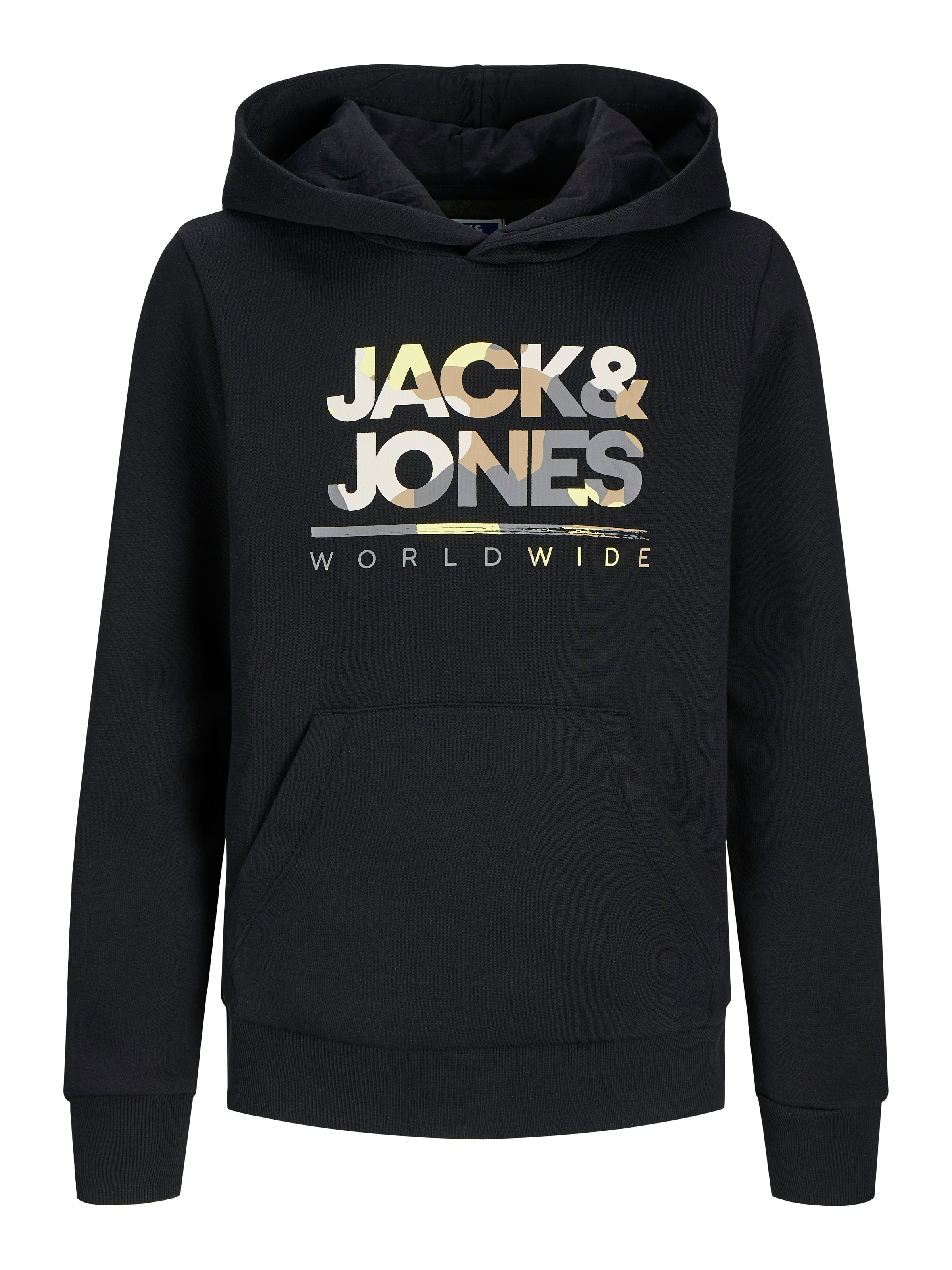 Jack & Jones Junior Hoodie »JJLUKE SWEAT HOOD JNR«, mit coolem Logo-Frontmotiv
