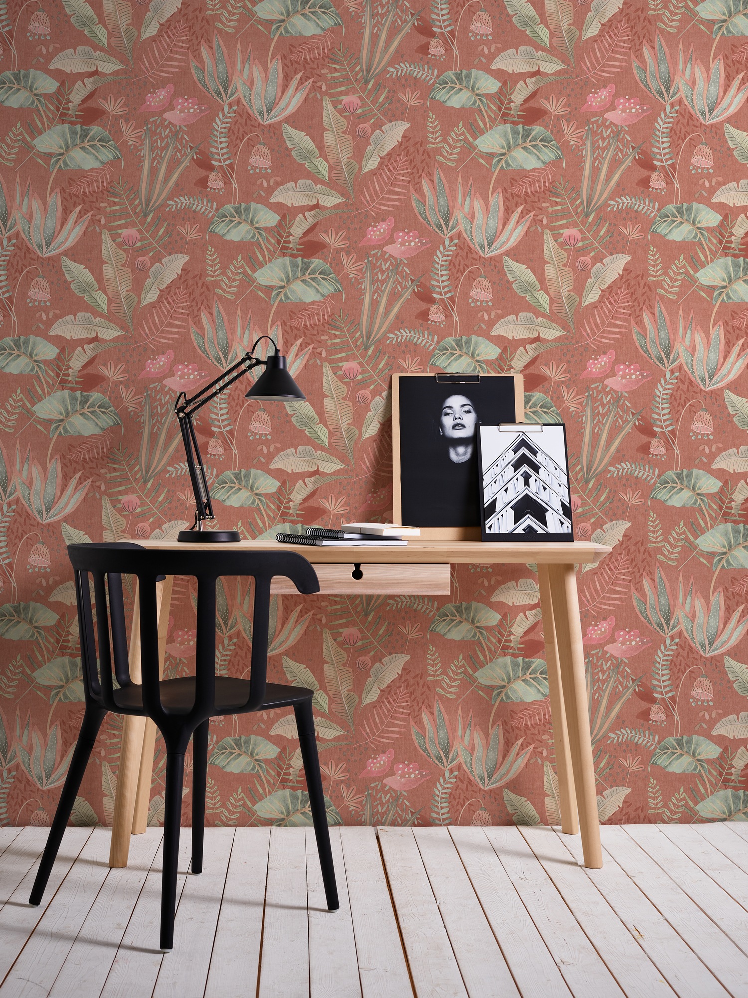 living walls Vliestapete "Famous Garden florale Tapete Mustertapete Pflanzen Blattmotiv" matt strukturiert Vliestapete Blätter für Schlafzimmer Küche Wohnzimmer Floral Design