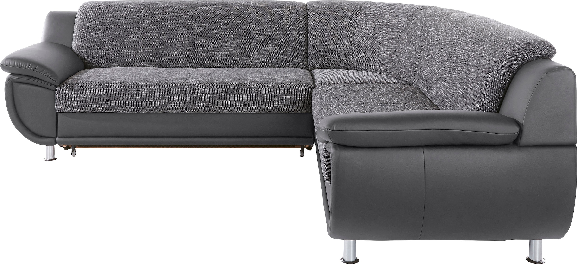 TRENDMANUFAKTUR Ecksofa »Rondo 3, zeitlos und modern, im Materialmix, L-Form«, wahlweise Federkern für hohen Sitzkomfort, wahlweise Bettfunktion