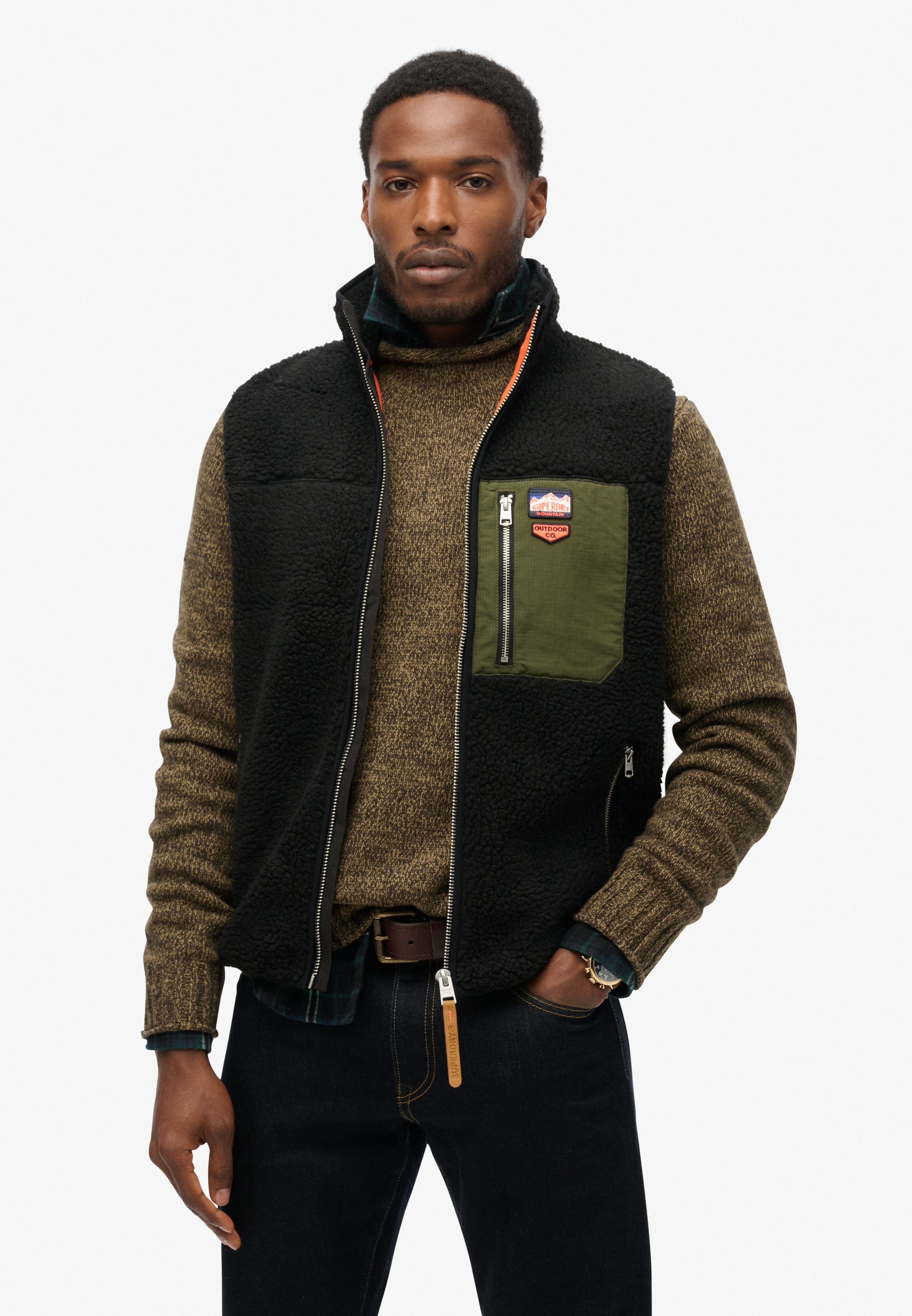 Superdry Steppweste »VINTAGE RETRO FLEECE GILET«
