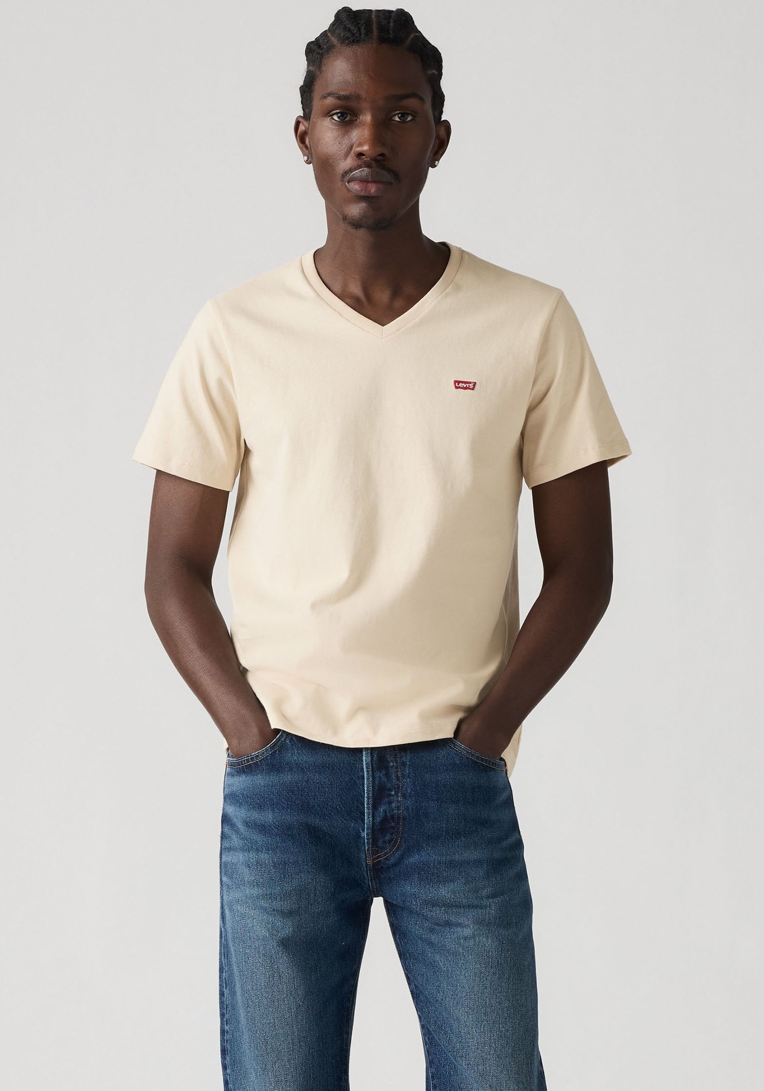 Levis V-Shirt "LE ORIGINAL HM VNECK", mit Logostickerei günstig online kaufen