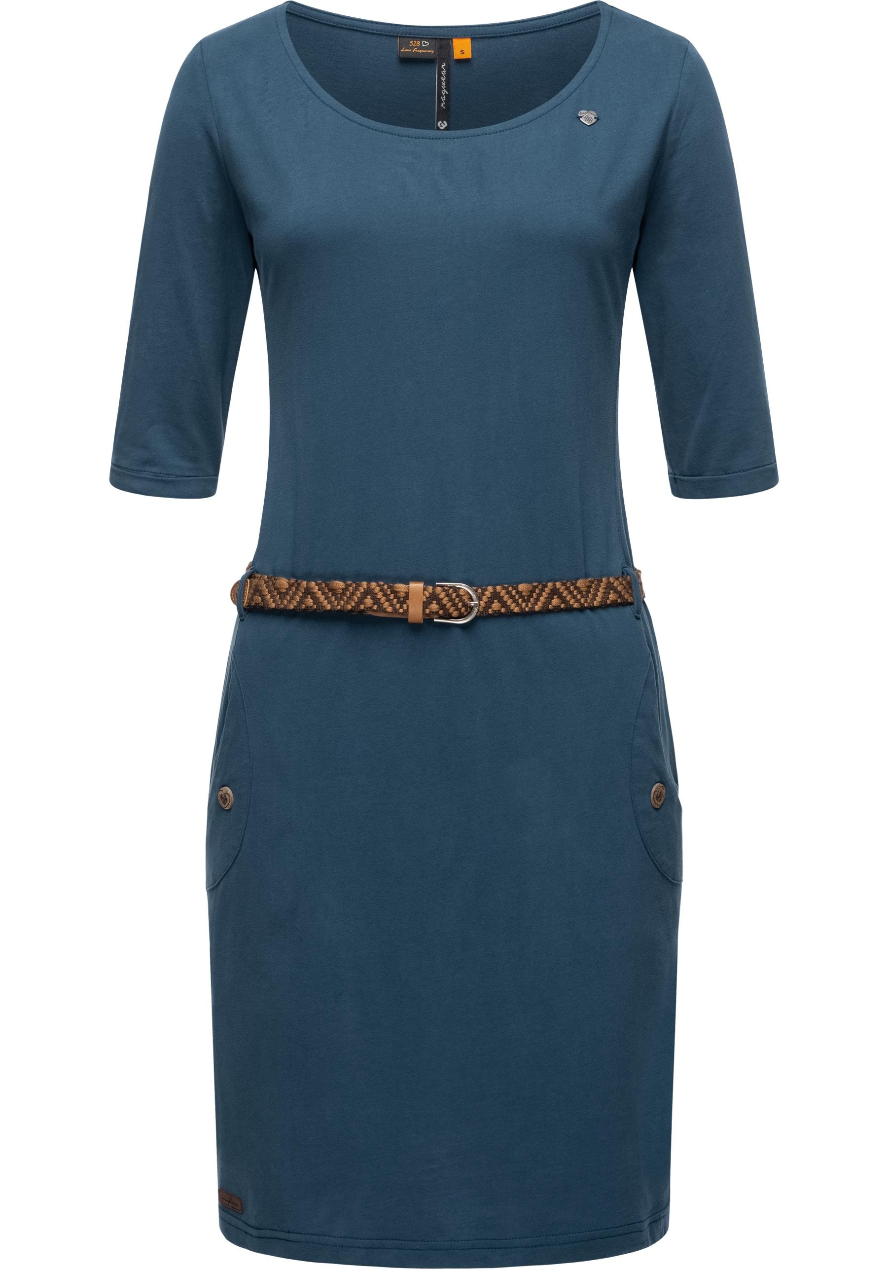 Shirtkleid »Tannya Solid«, (2 tlg.), stylisches Damenkleid mit Gürtel