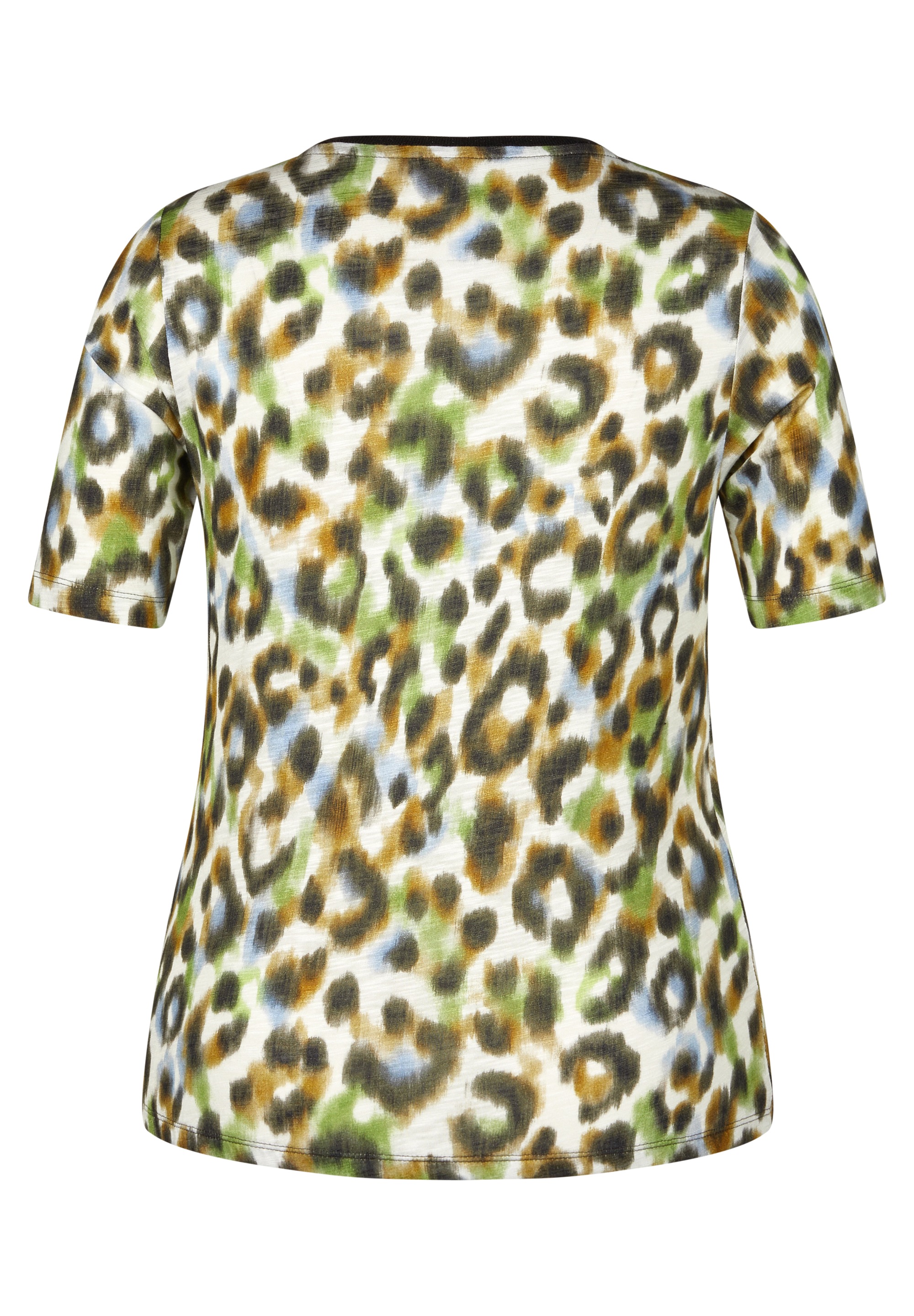 Rabe Kurzarmshirt, im Leo-Look